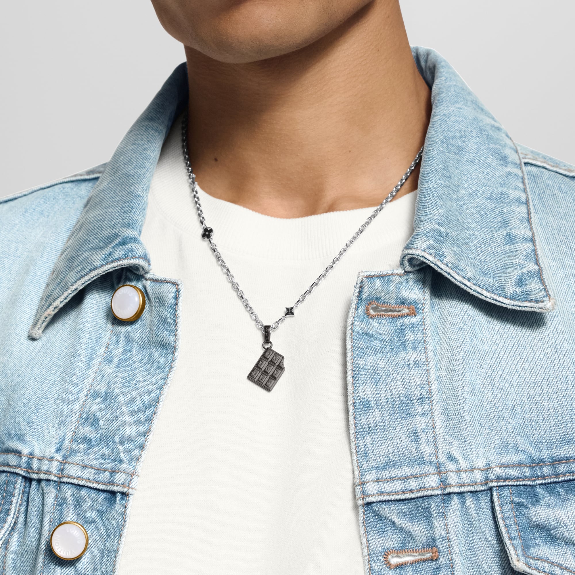 LV Chocolate Bar Charm . in Men