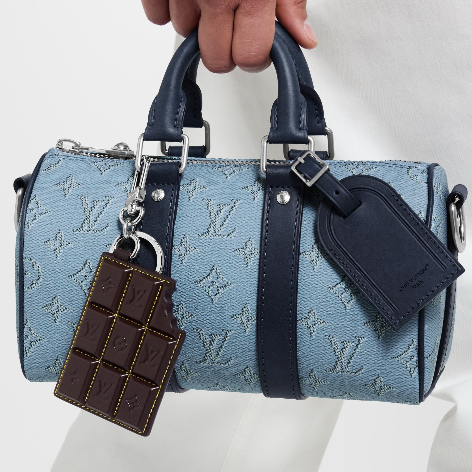 LV Chocolate Bar Key Holder and Bag Charm . in Men