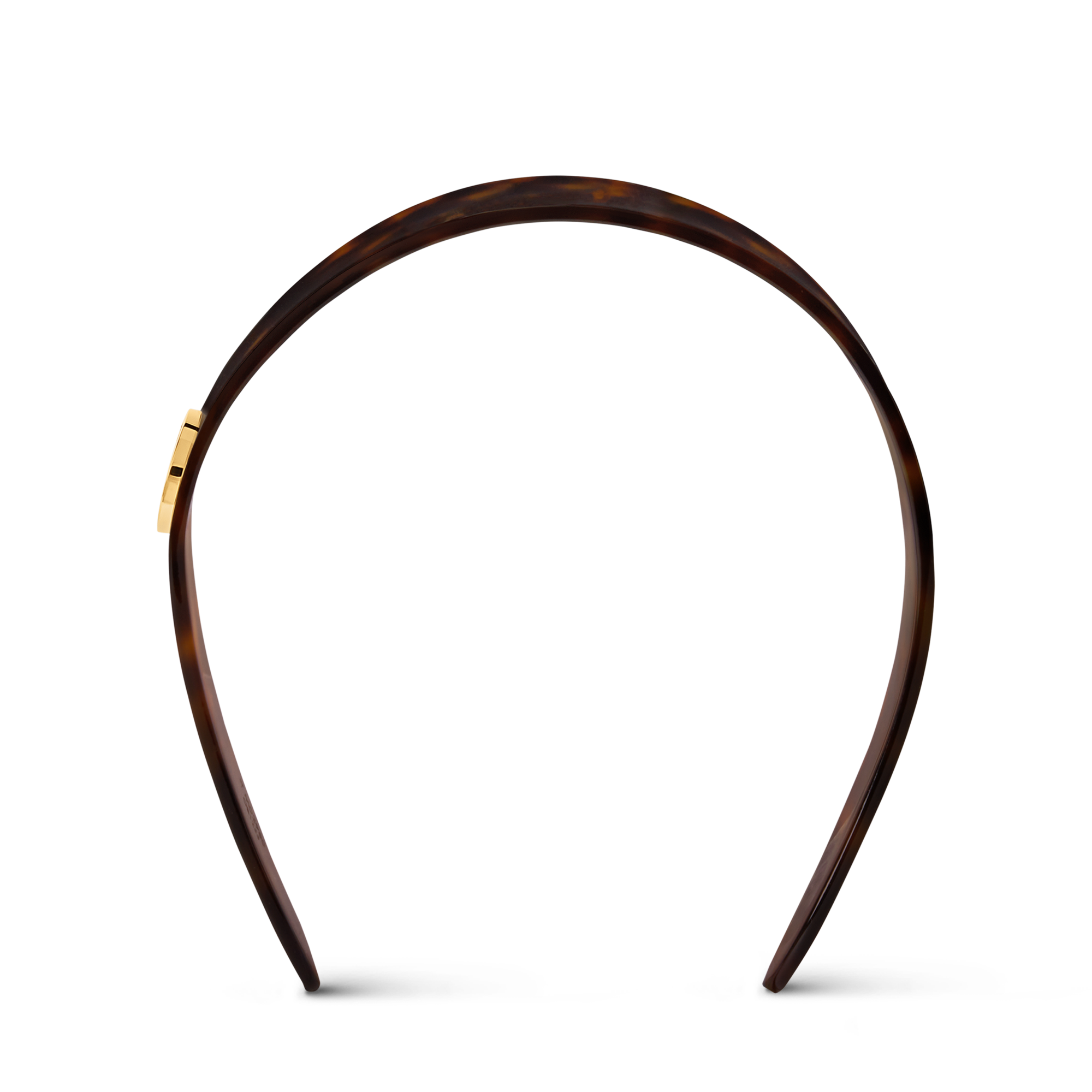 Louis Vuitton Rust-Brown Padded Headband with Gold LV Emblem Louis Vuitton Silk Monogram Headband Brown 1341738  main image 4