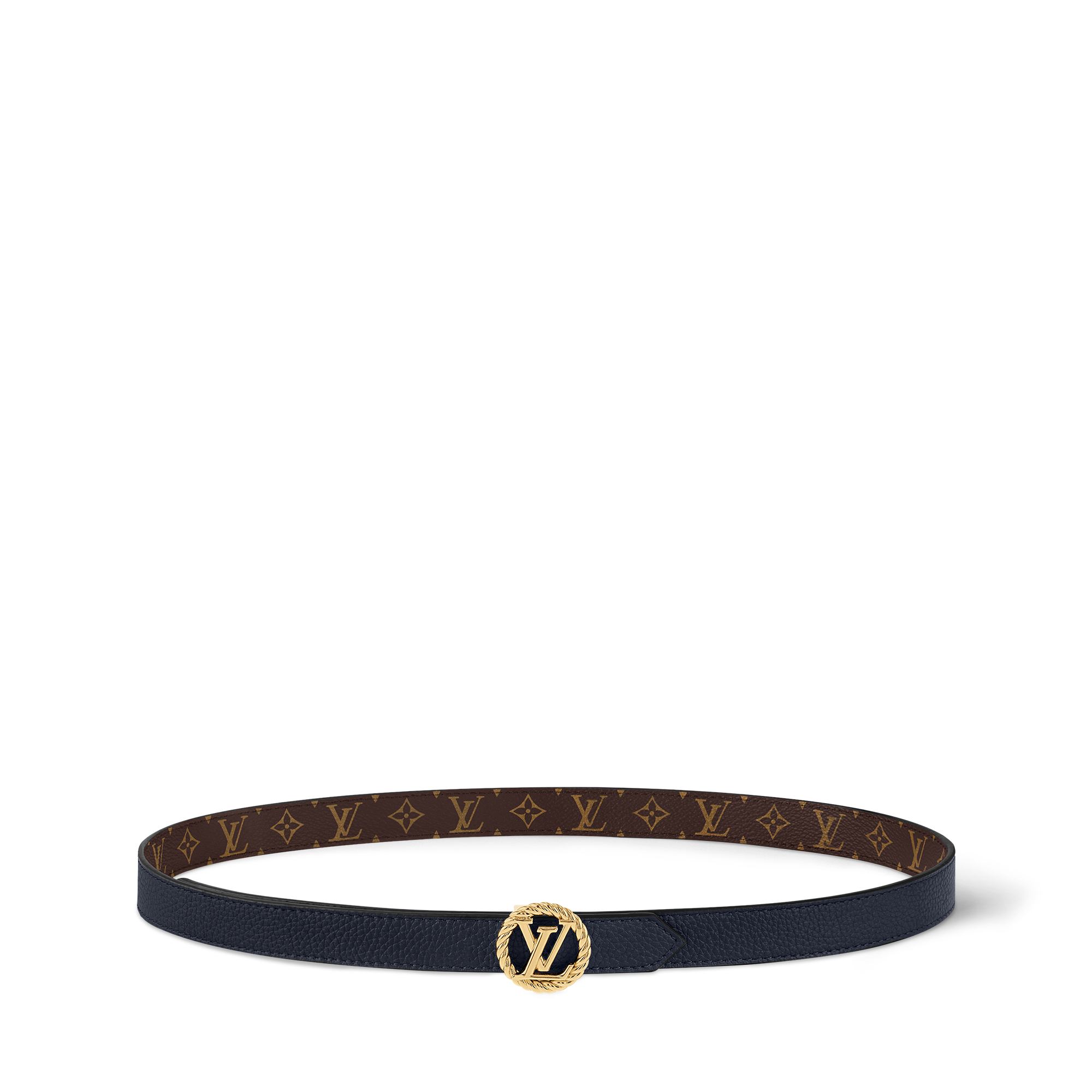 LV Circle Nautical 20mm Reversible Belt Monogram Canvas in Women