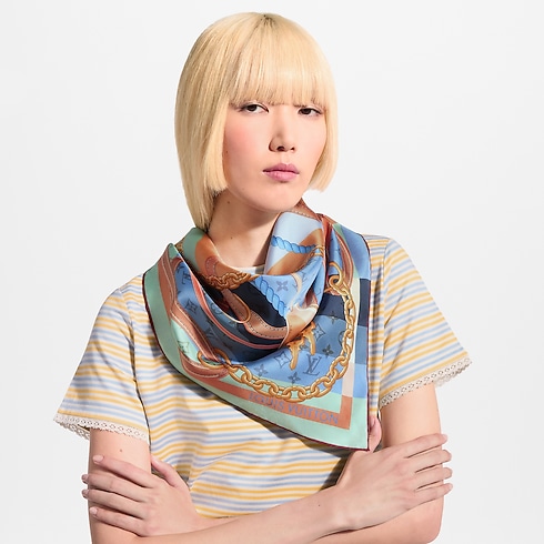 LV Classic Strap Square 90 . in Women's Accessories Silk Squares and Bandeaus collections by Louis Vuitton (Product zoom)