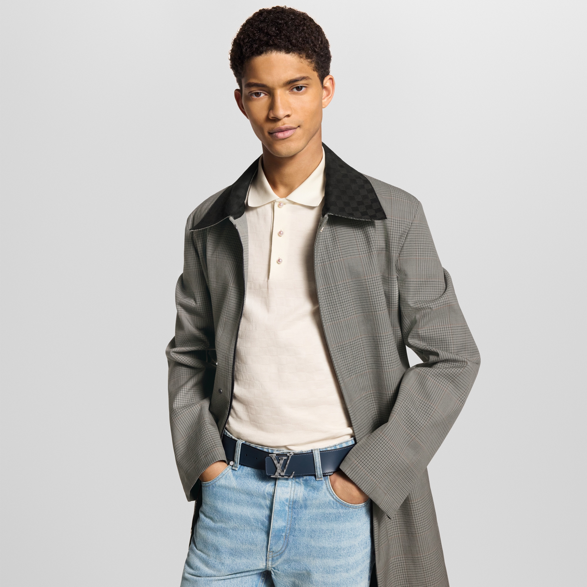 LV Damier 40毫米雙面皮帶  in 男士