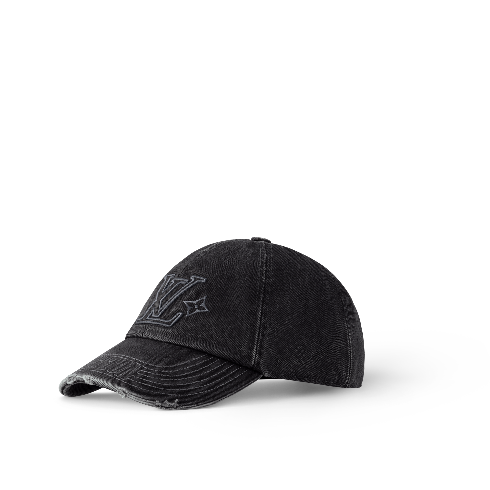 LV Denim Washed Cap . in Men