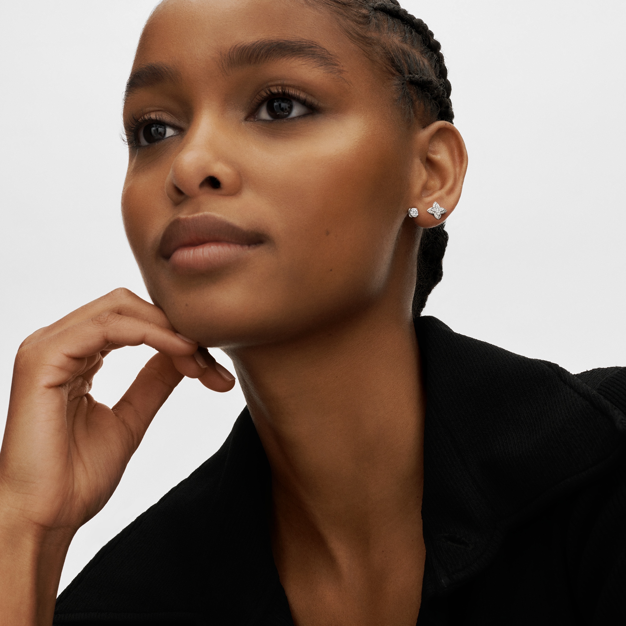 LV Diamonds Double Stud, Round Brilliant cut - per unit  in Jewellery