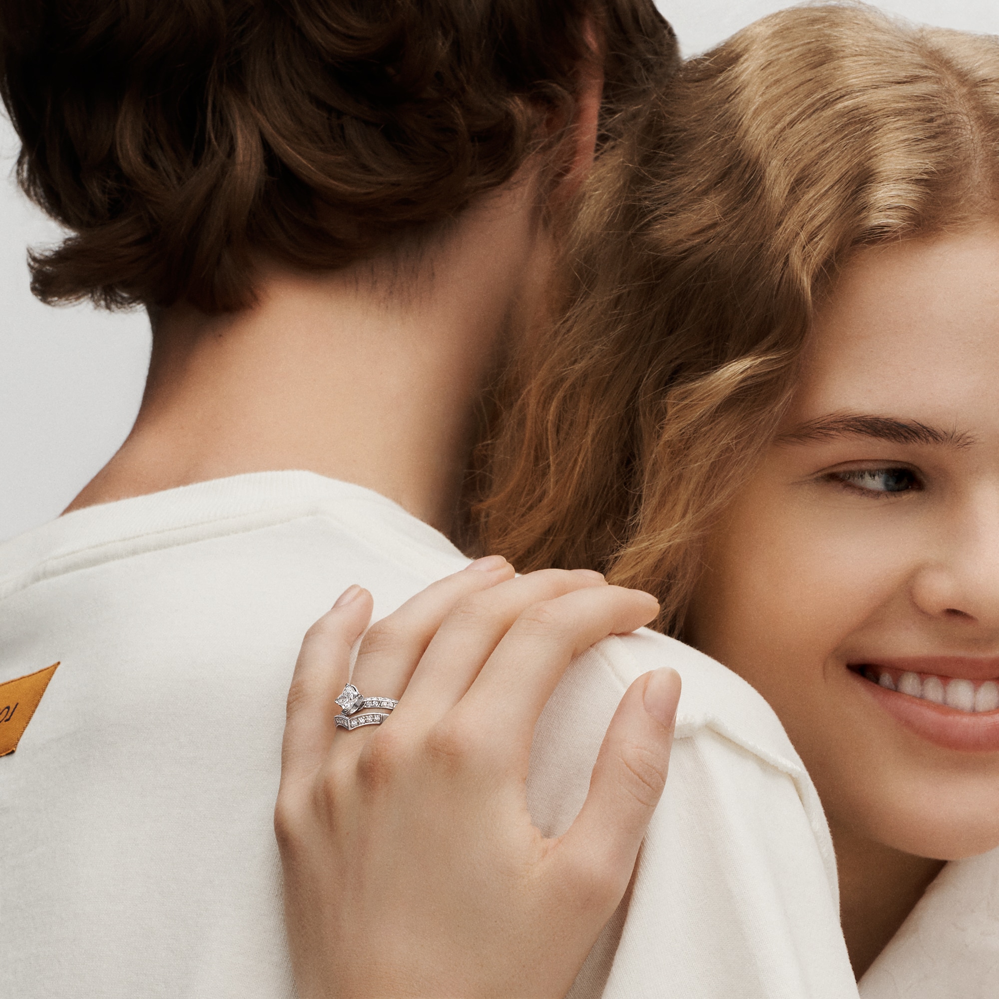 LV Diamonds Pavé V Ring, Platinum  in Jewellery