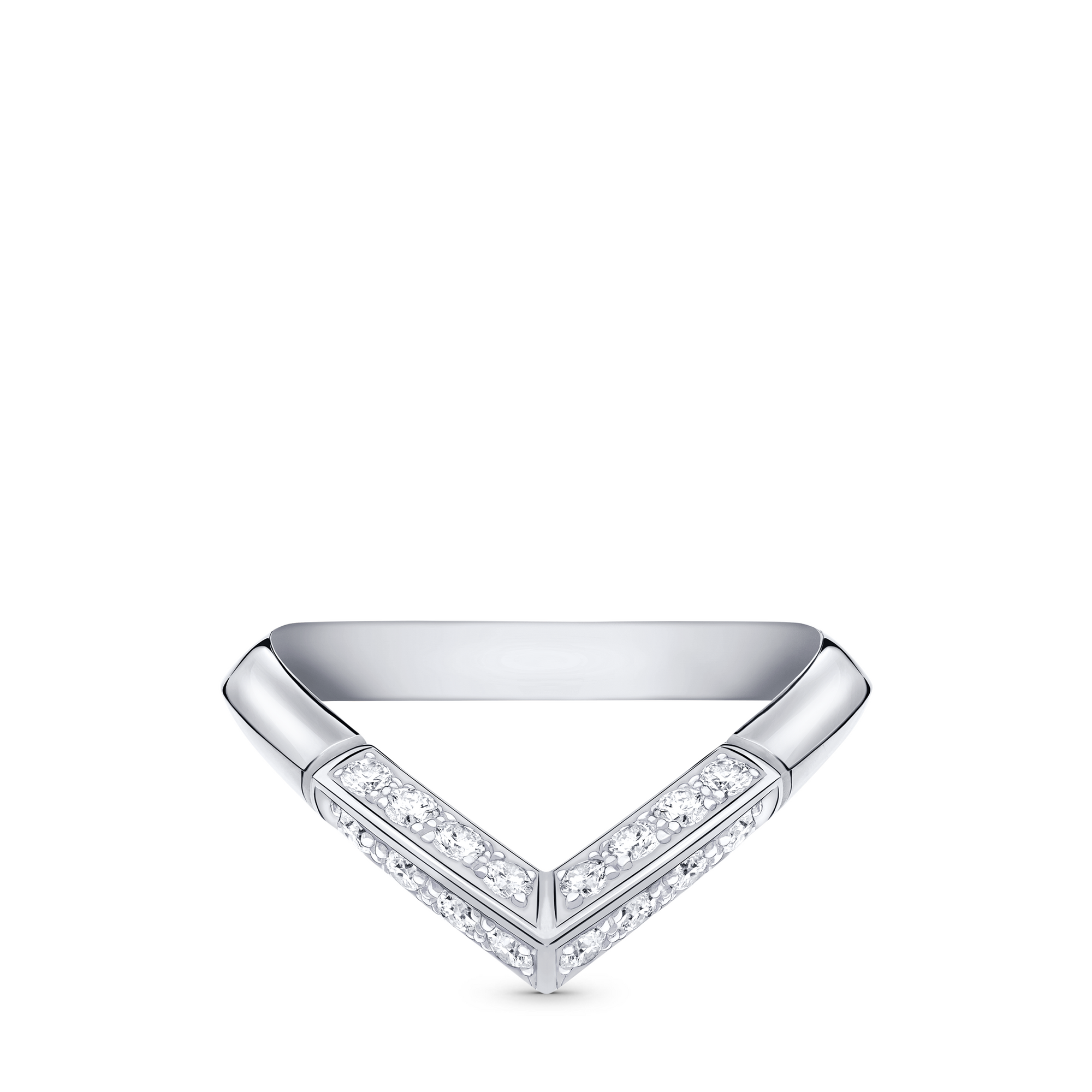 LV Diamonds Pavé V Ring, Platinum  in Jewellery