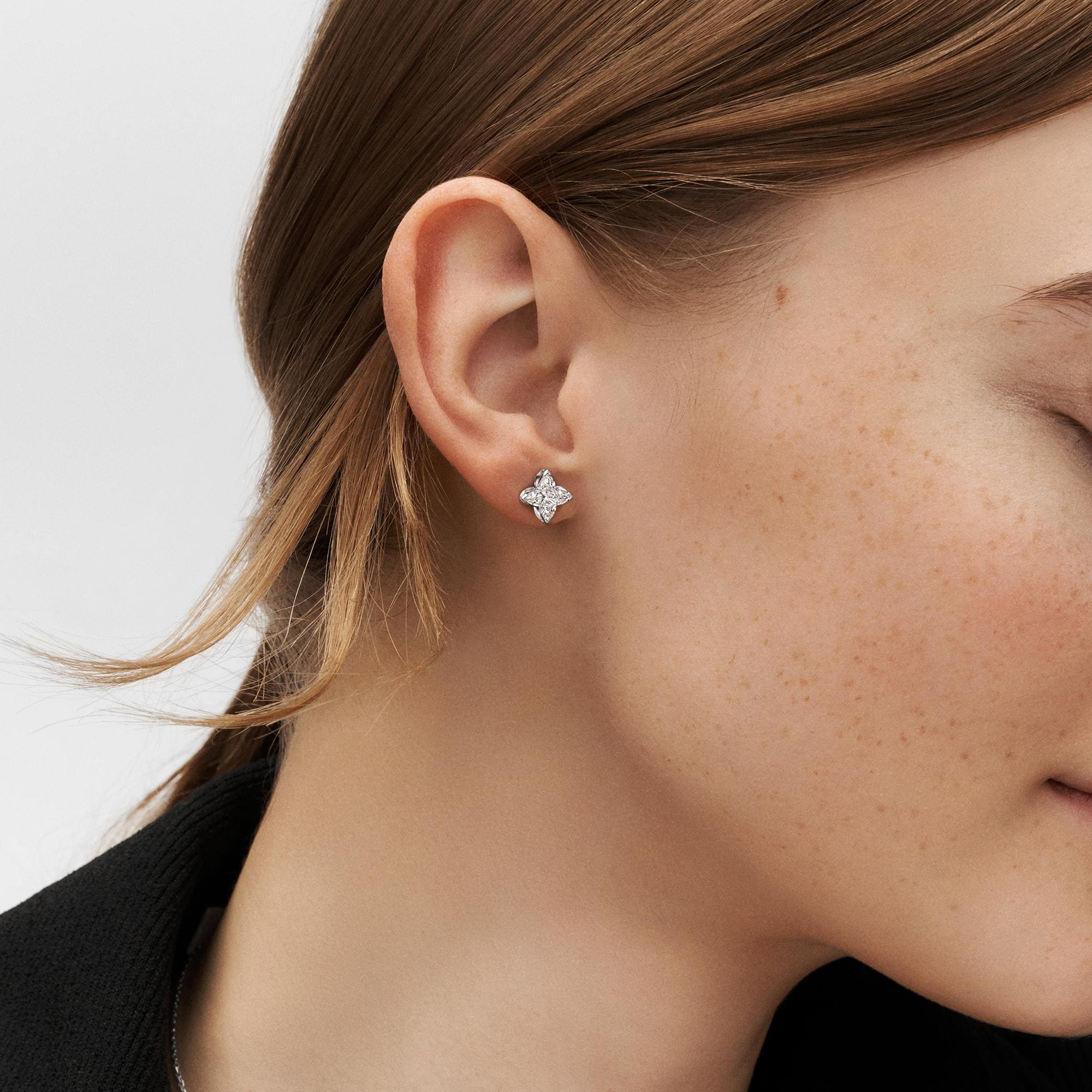 LV Diamonds Stud, LV Monogram Star cut - per unit  in Jewellery