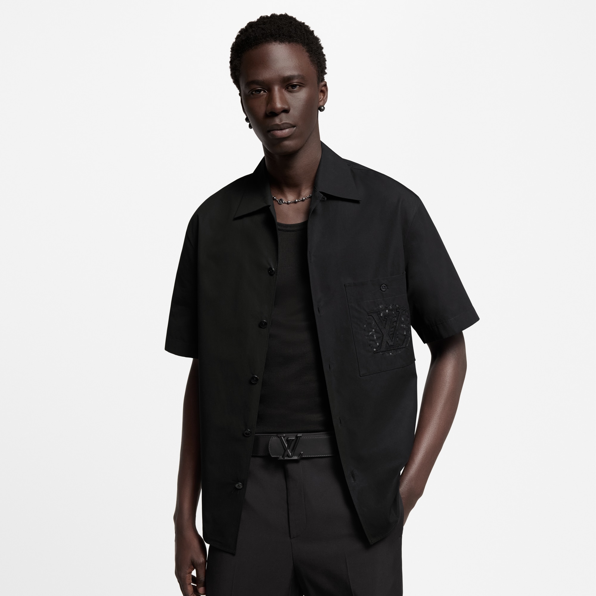 LV Dimension 40mm Reversible Belt Monogram Eclipse Canvas in Men