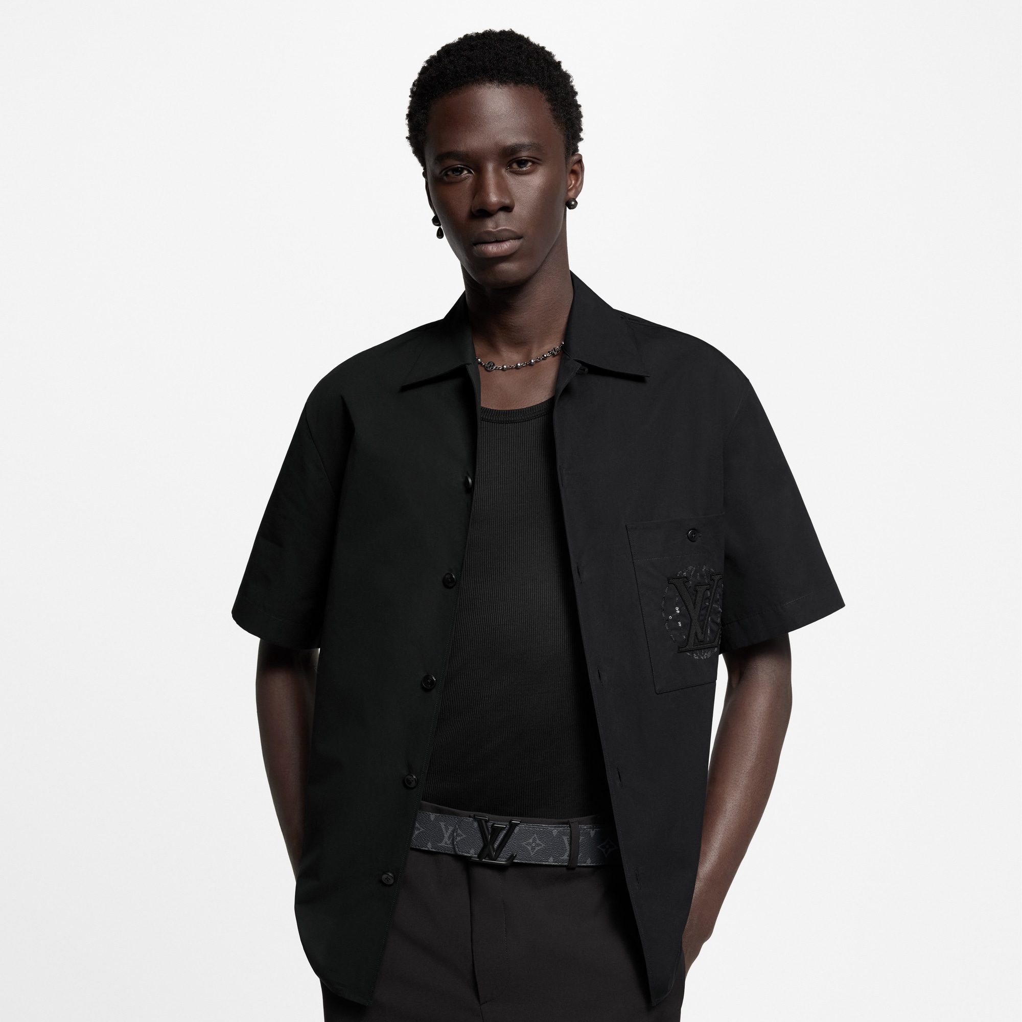 LV Dimension 40mm Reversible Belt Monogram Eclipse Canvas in Men