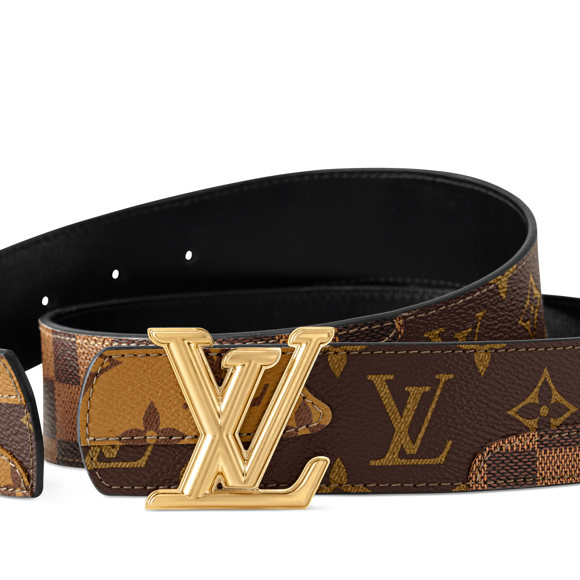 LV Dimension Monogram Landscape 40毫米雙面皮帶  in 男士
