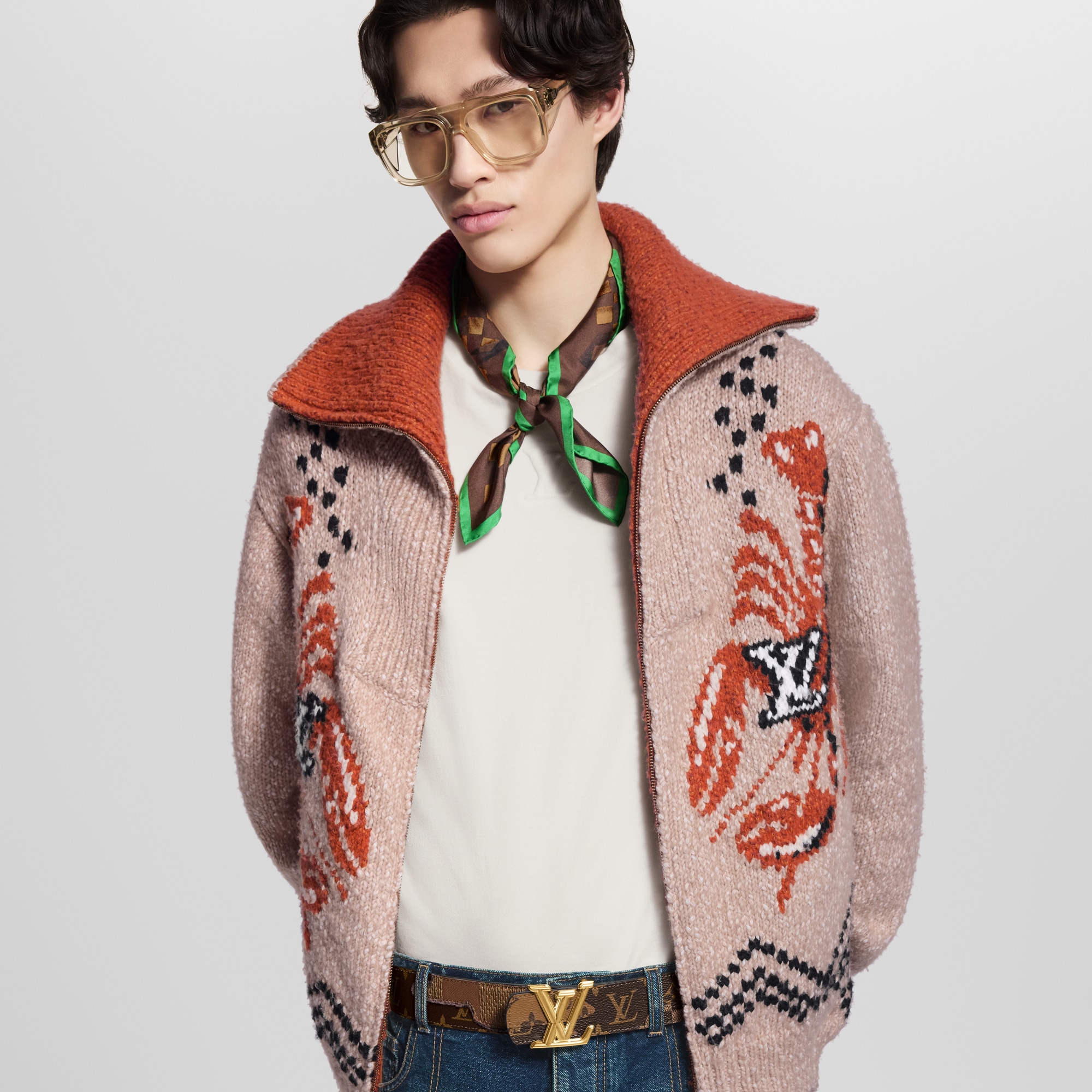 LV Dimension Monogram Landscape 40毫米雙面皮帶  in 男士