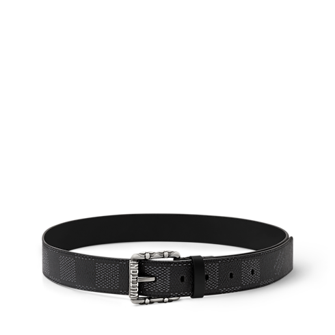 LV Drift Damier Heritage 35mm Belt front view