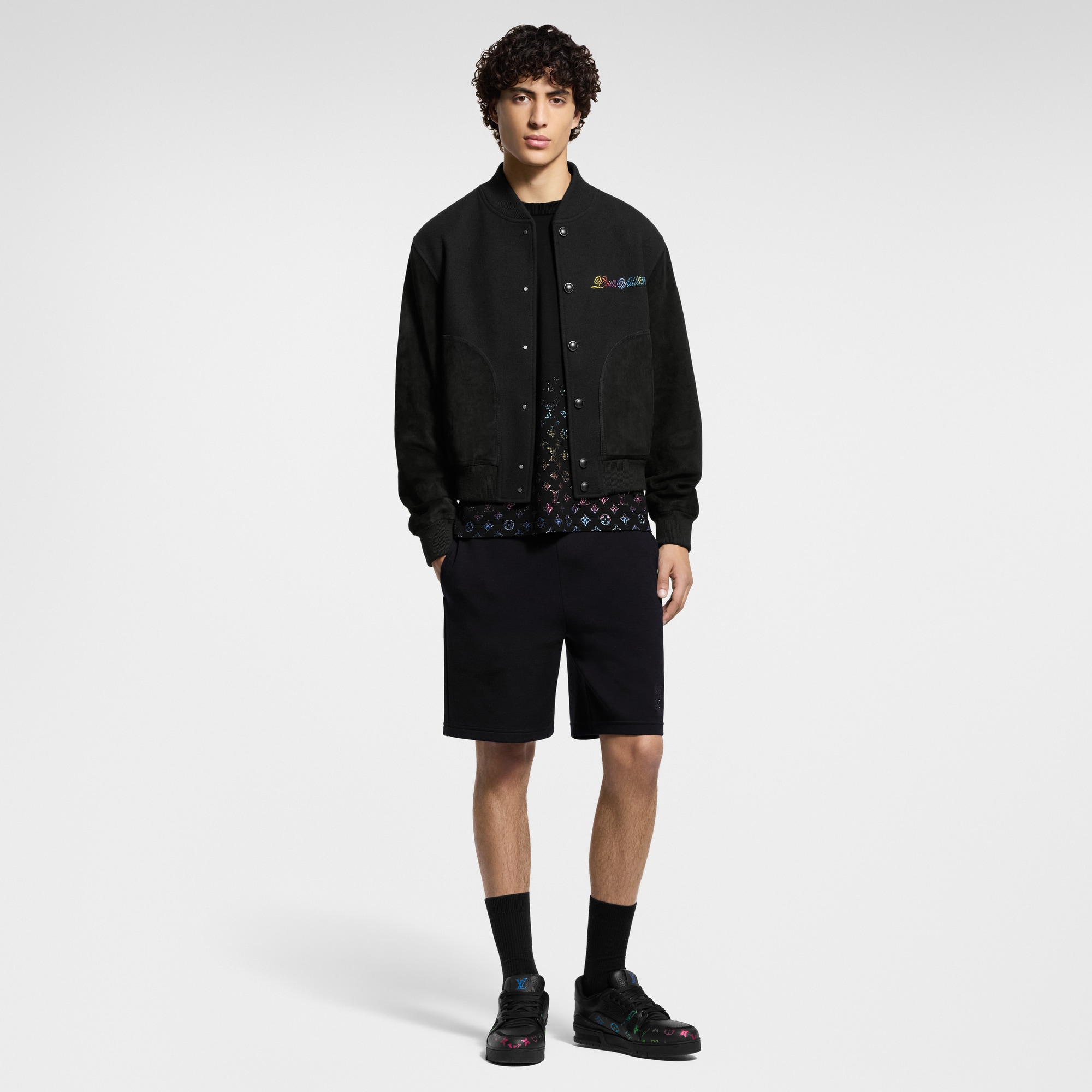 LV Embellished Jersey Shorts  in New