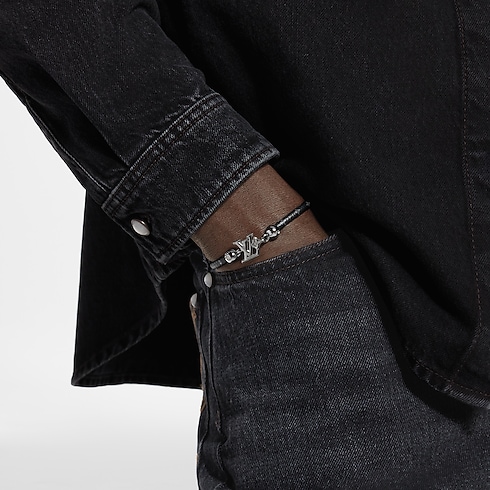 LV Flower Bracelet Monogram Eclipse Canvas in Men's Fashion Jewellery Bracelets for Men collections by Louis Vuitton (Product zoom)
