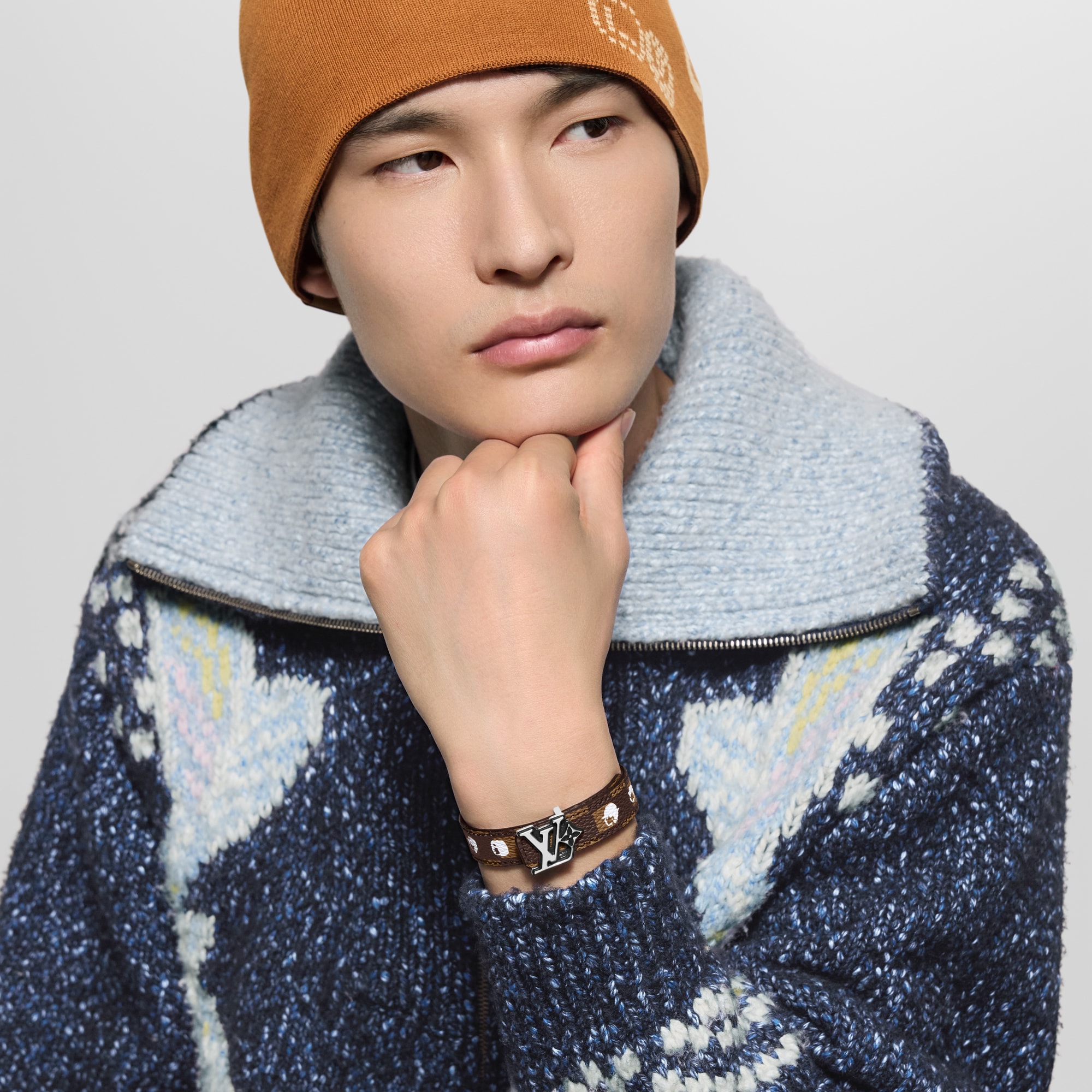 LV Flower Damier Phriendship Reversible Bracelet  in Men