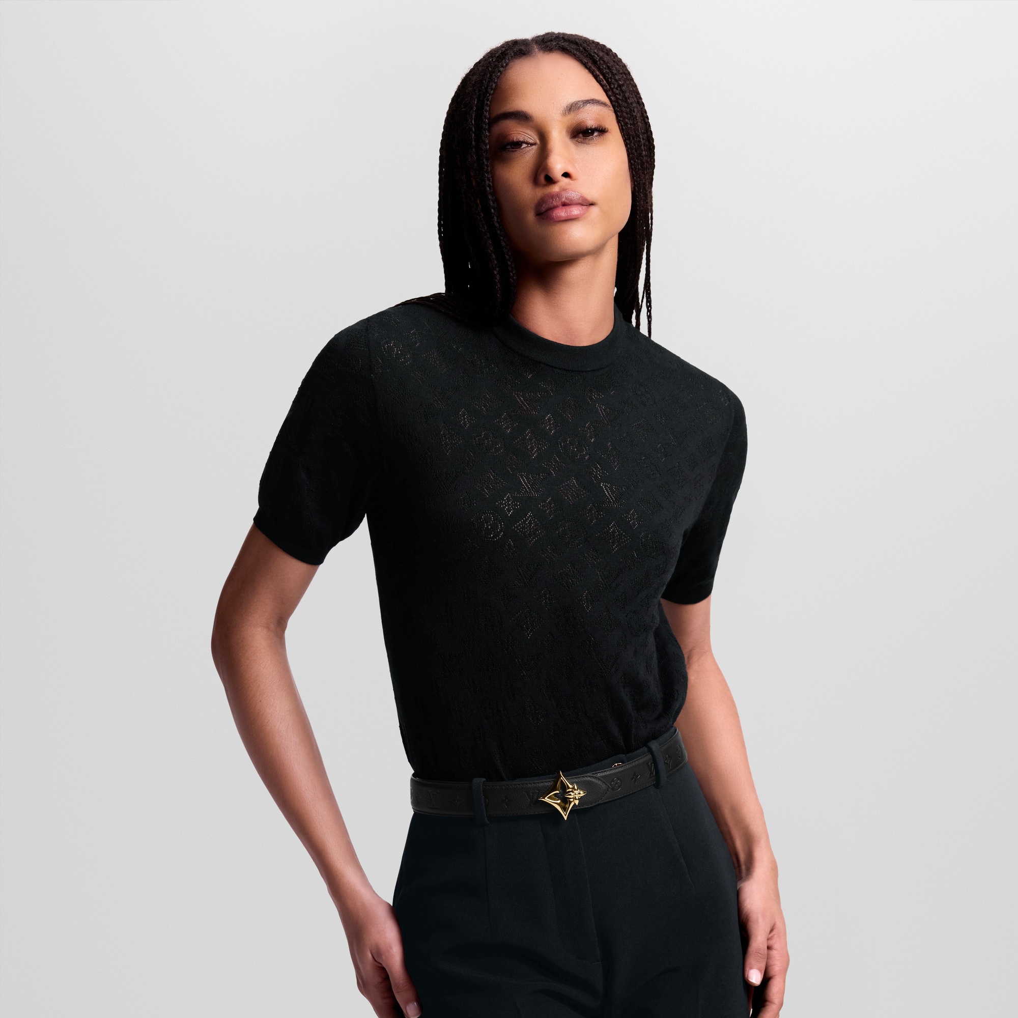 LV Flowergram 30毫米雙面皮帶 Monogram 帆布 in 女士