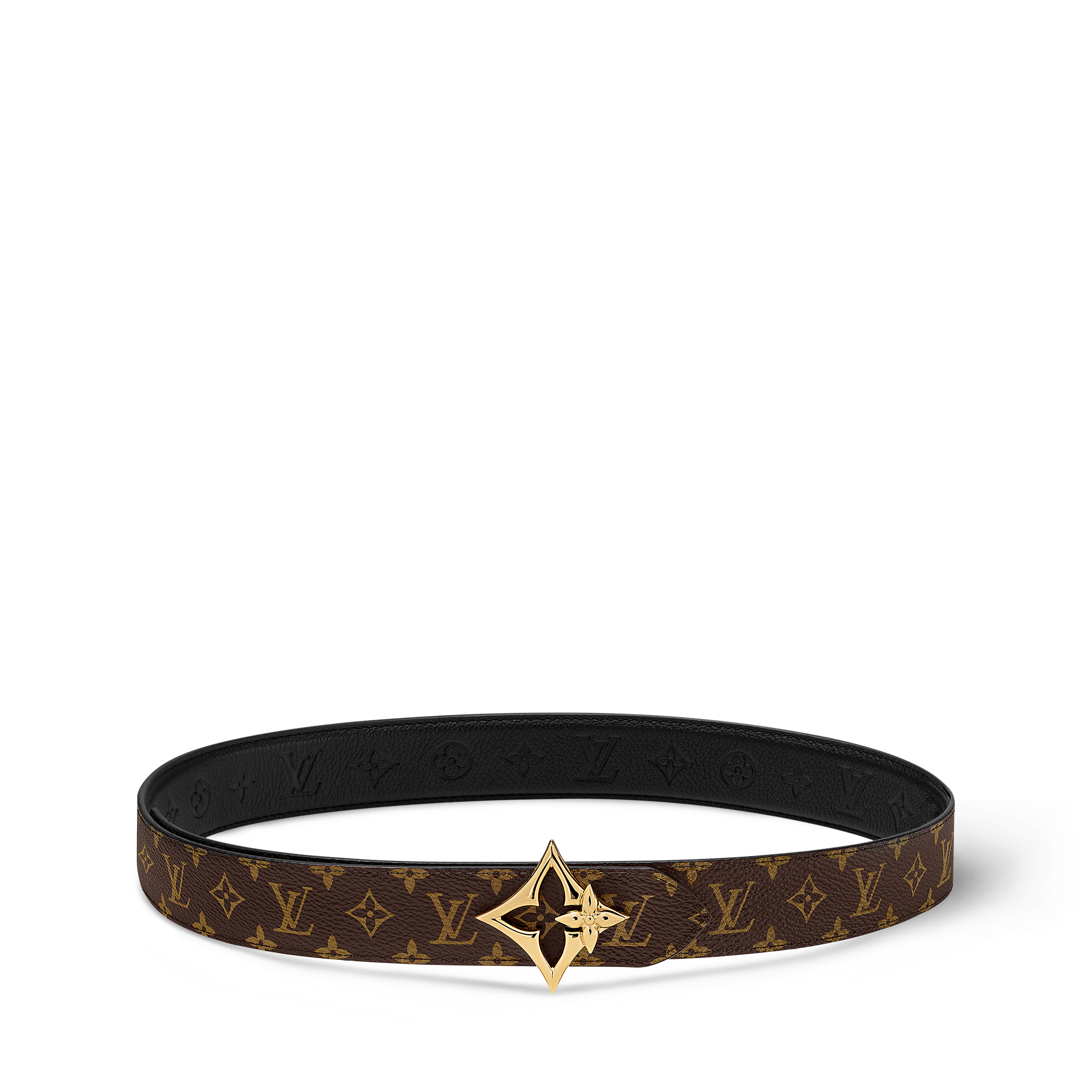 LV Flowergram 30毫米雙面皮帶 Monogram 帆布 in 女士