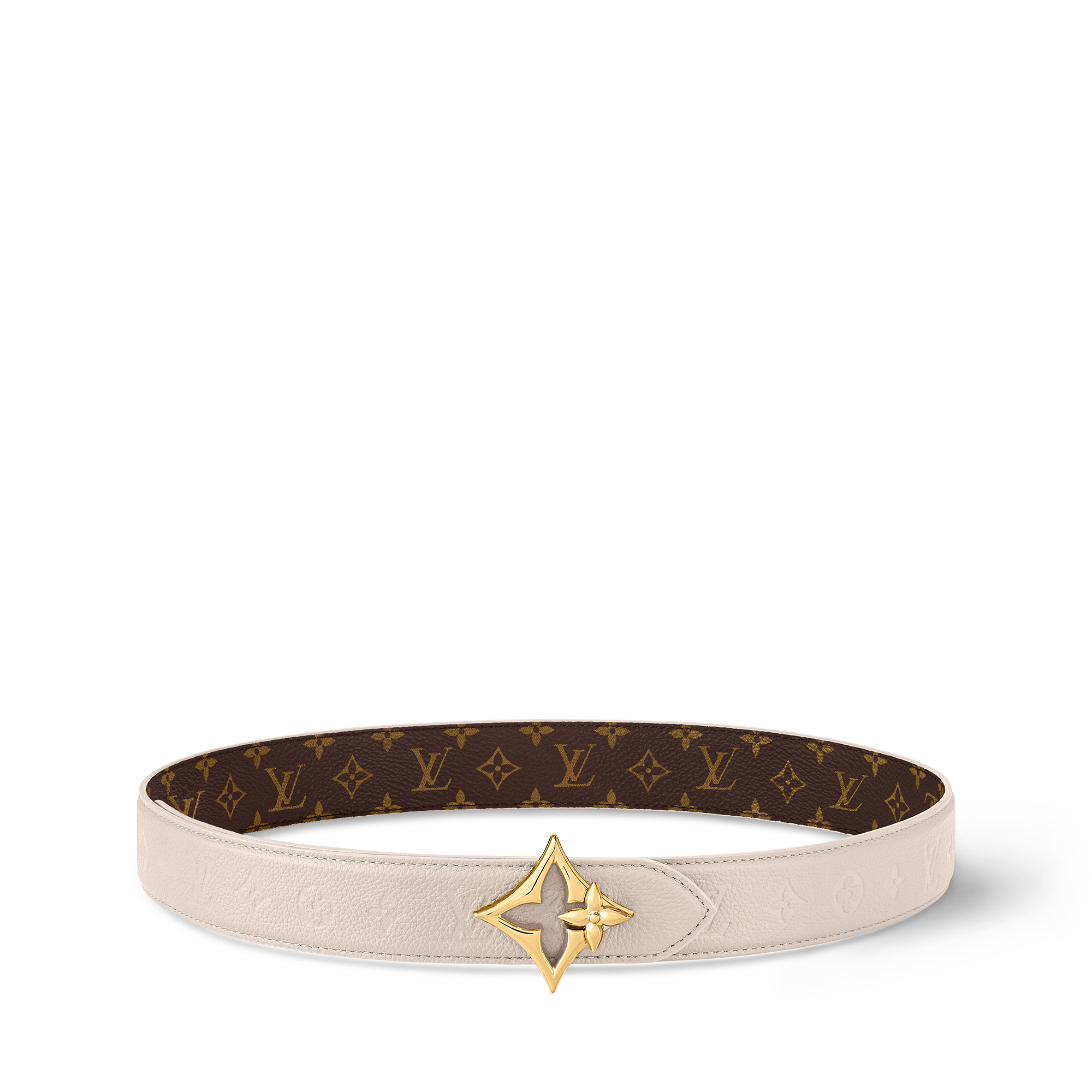 LV Flowergram 30毫米雙面皮帶 Monogram 帆布 in 女士