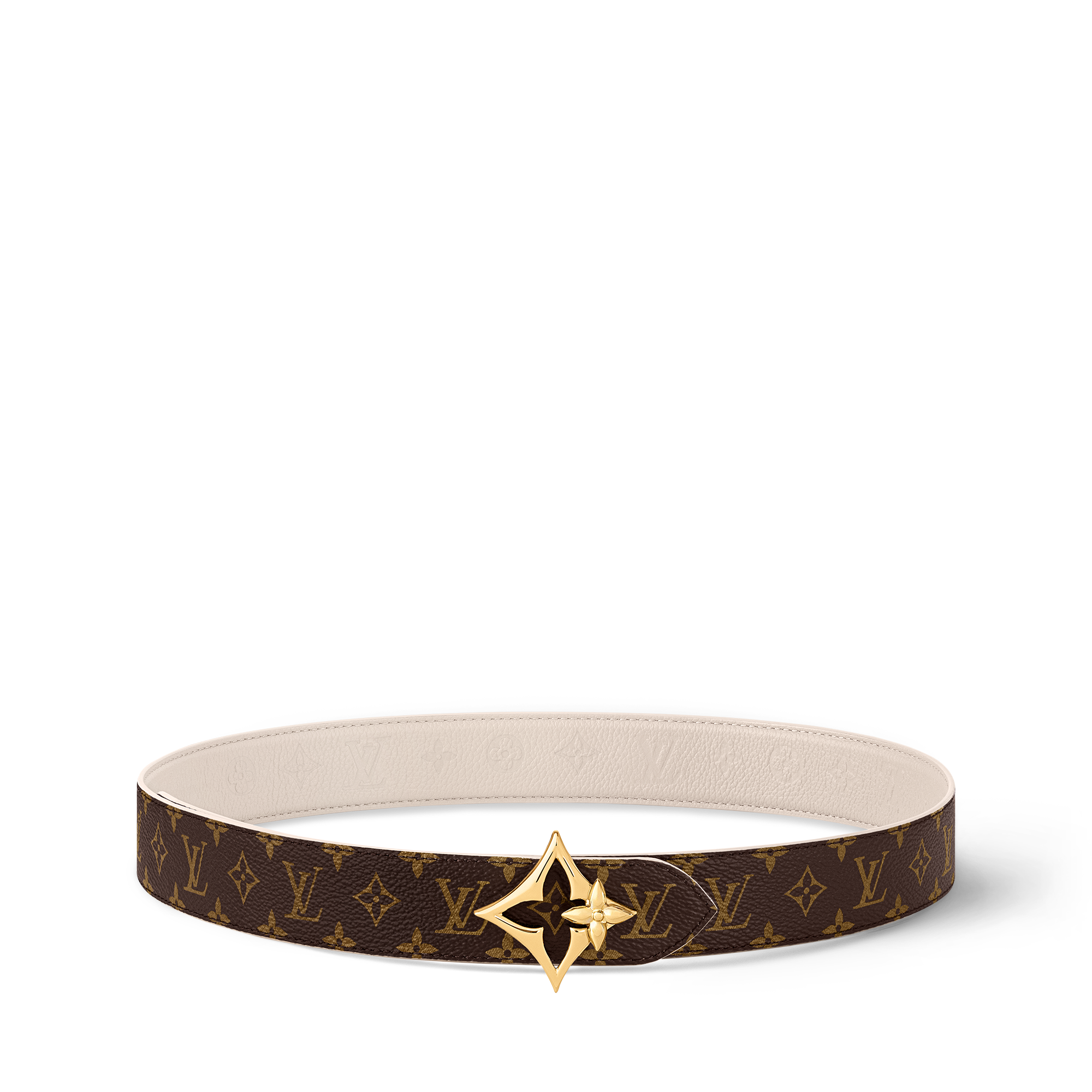LV Flowergram 30毫米雙面皮帶 Monogram 帆布 in 女士