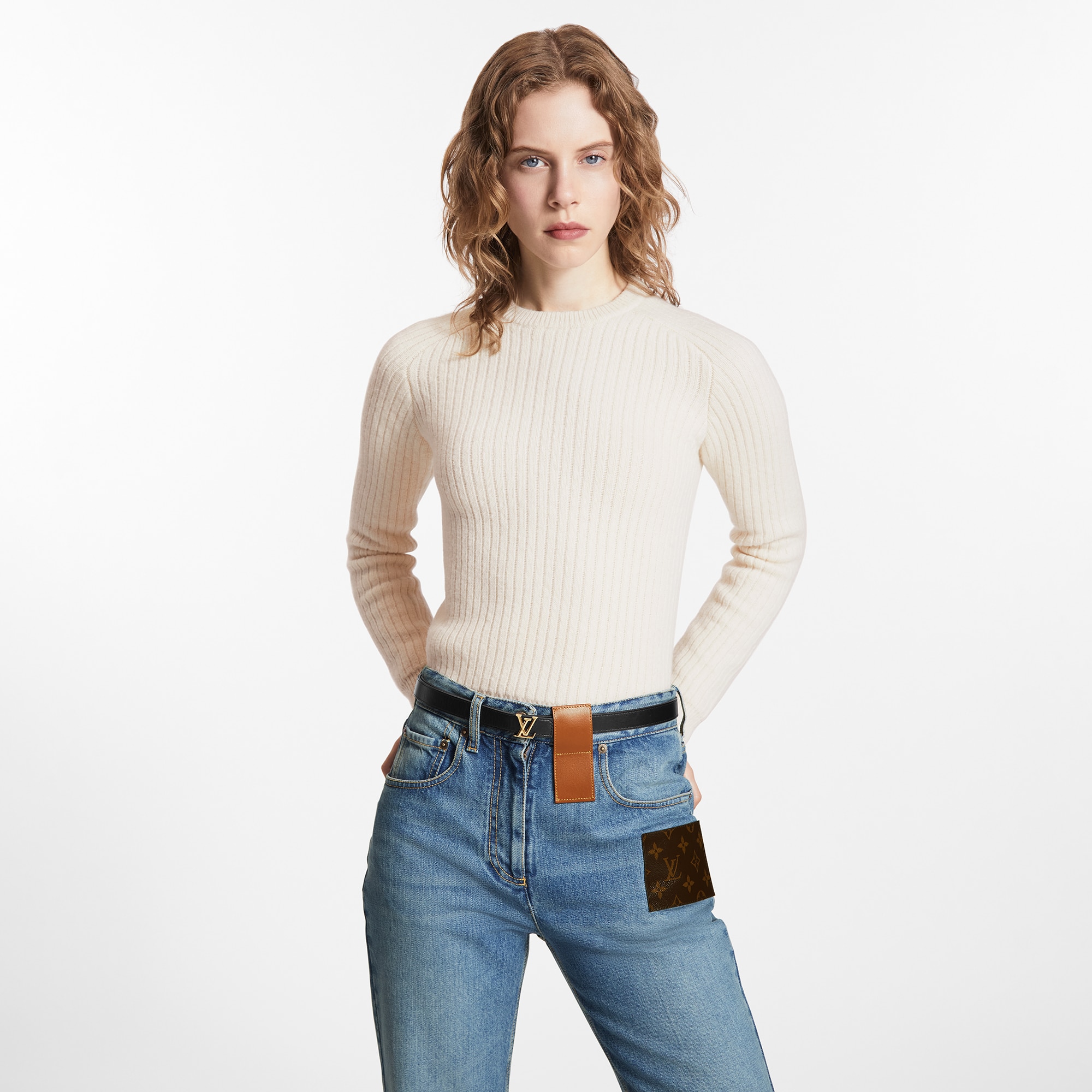 LV Iconic 20毫米雙面皮帶 Monogram 帆布 in 女士