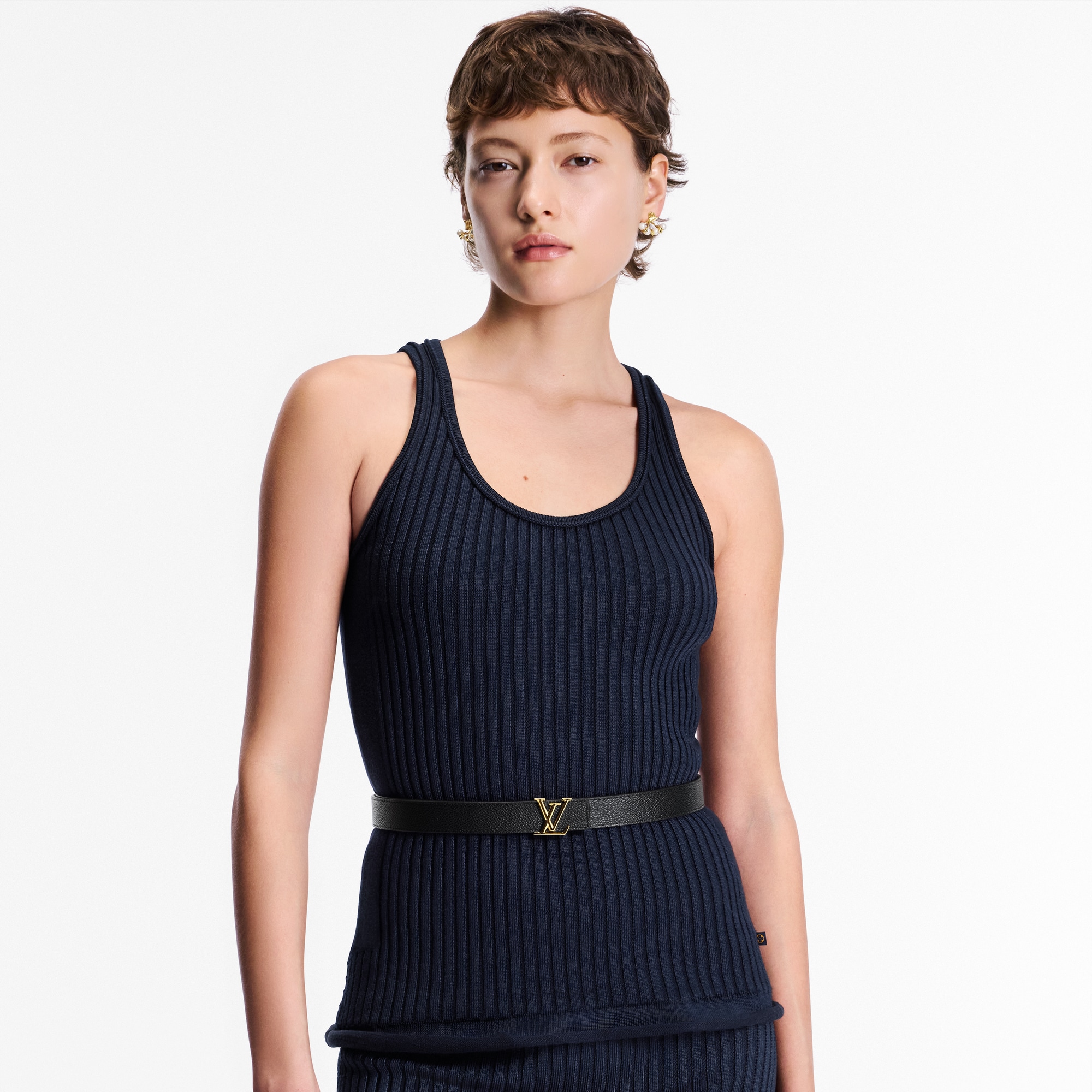 LV Iconic 25毫米雙面皮帶 Monogram 帆布 in 女士