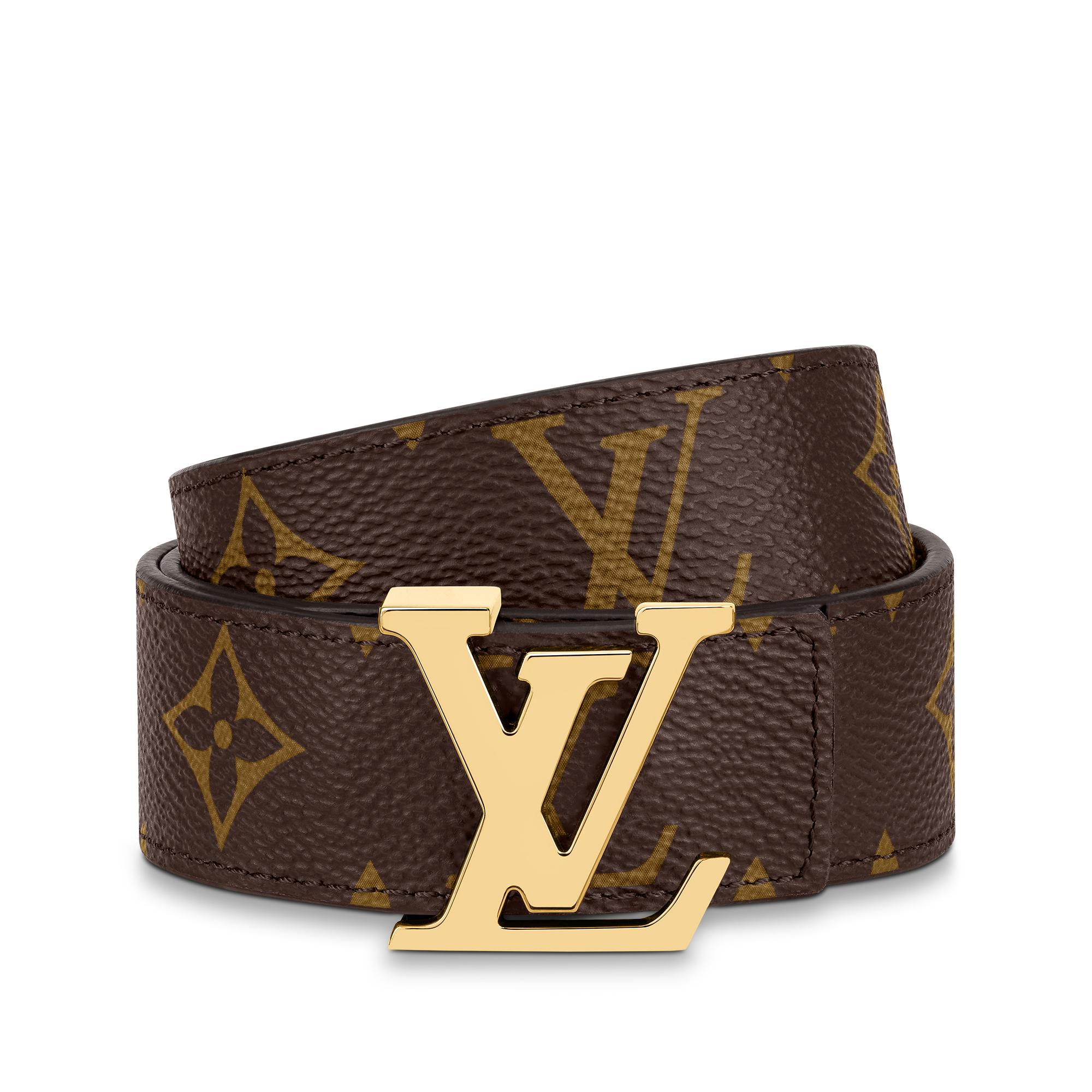LV Initiales 30毫米雙面皮帶 Monogram 帆布 in 女士