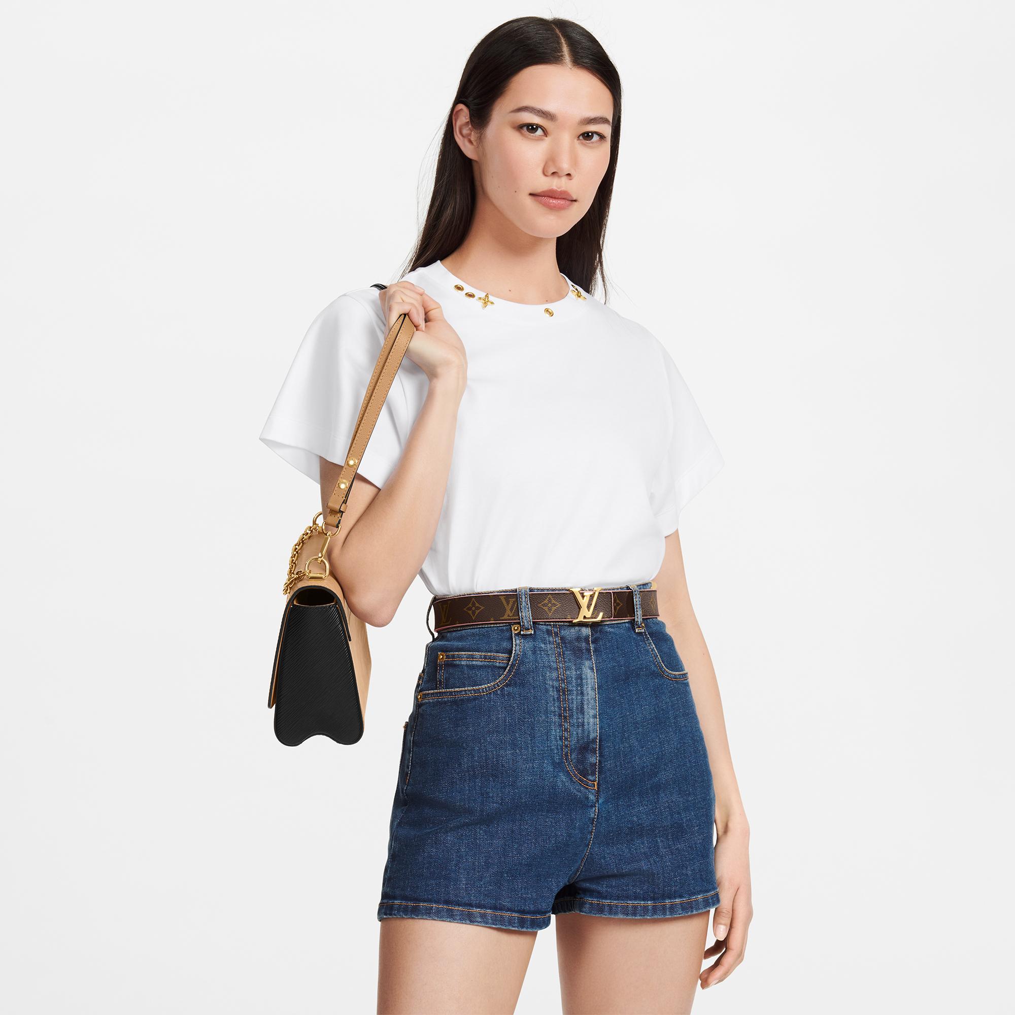 LV Initiales 30毫米雙面皮帶 Monogram 帆布 in 女士