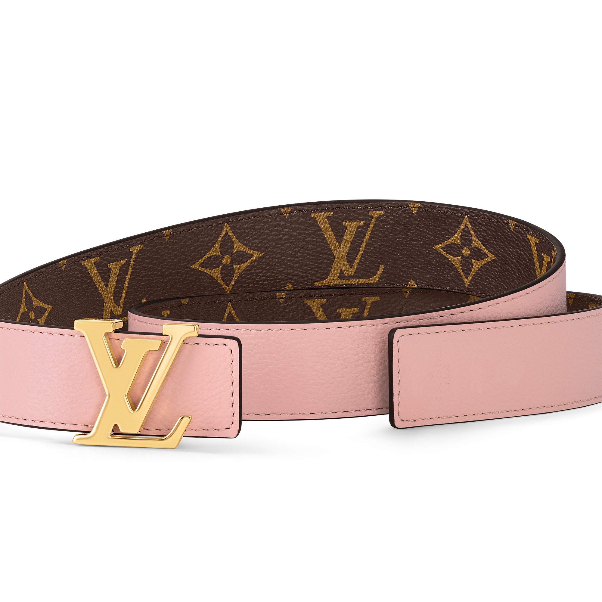 LV Initiales 30毫米雙面皮帶 Monogram 帆布 in 女士