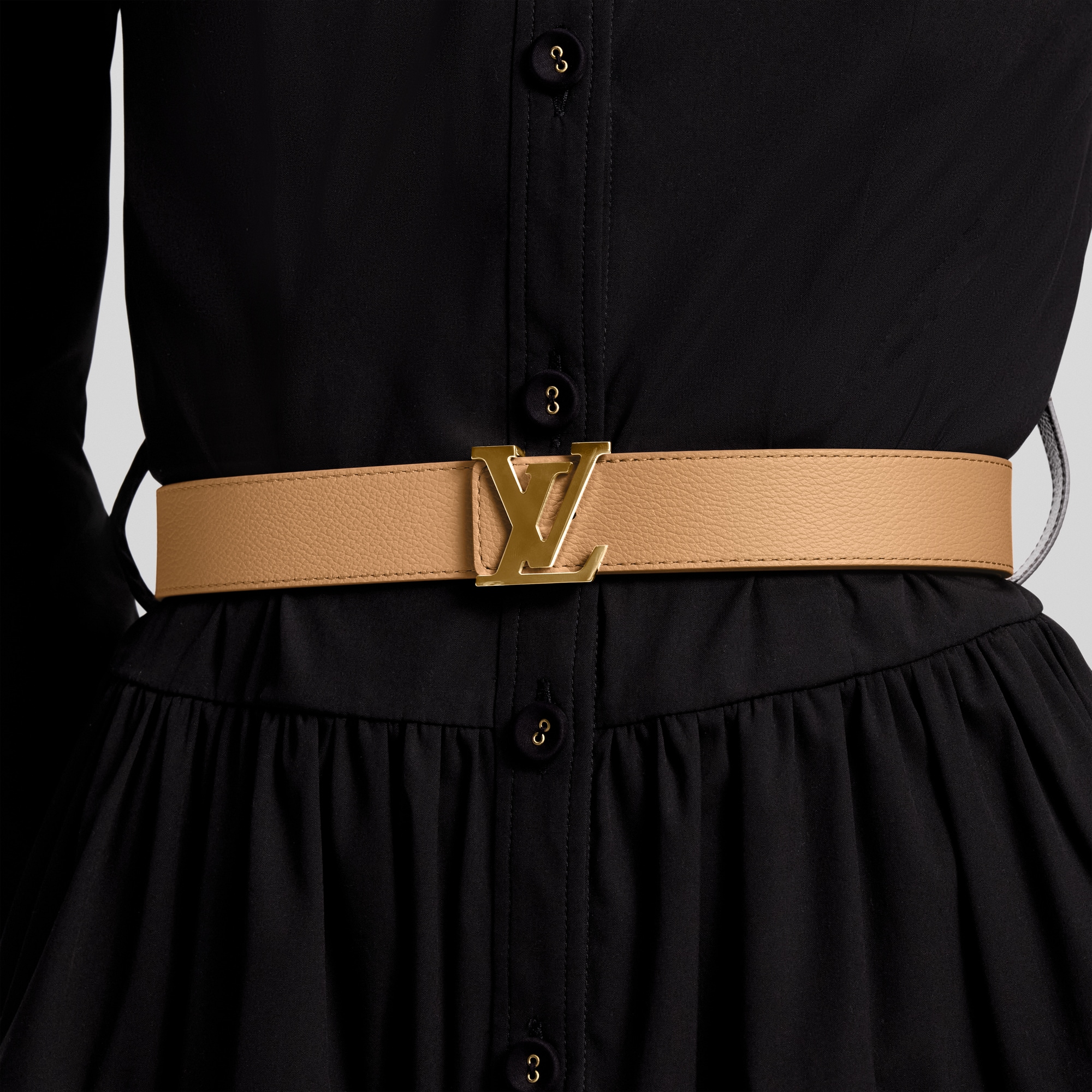 LV Initiales 30毫米雙面皮帶 Monogram 帆布 in 女士