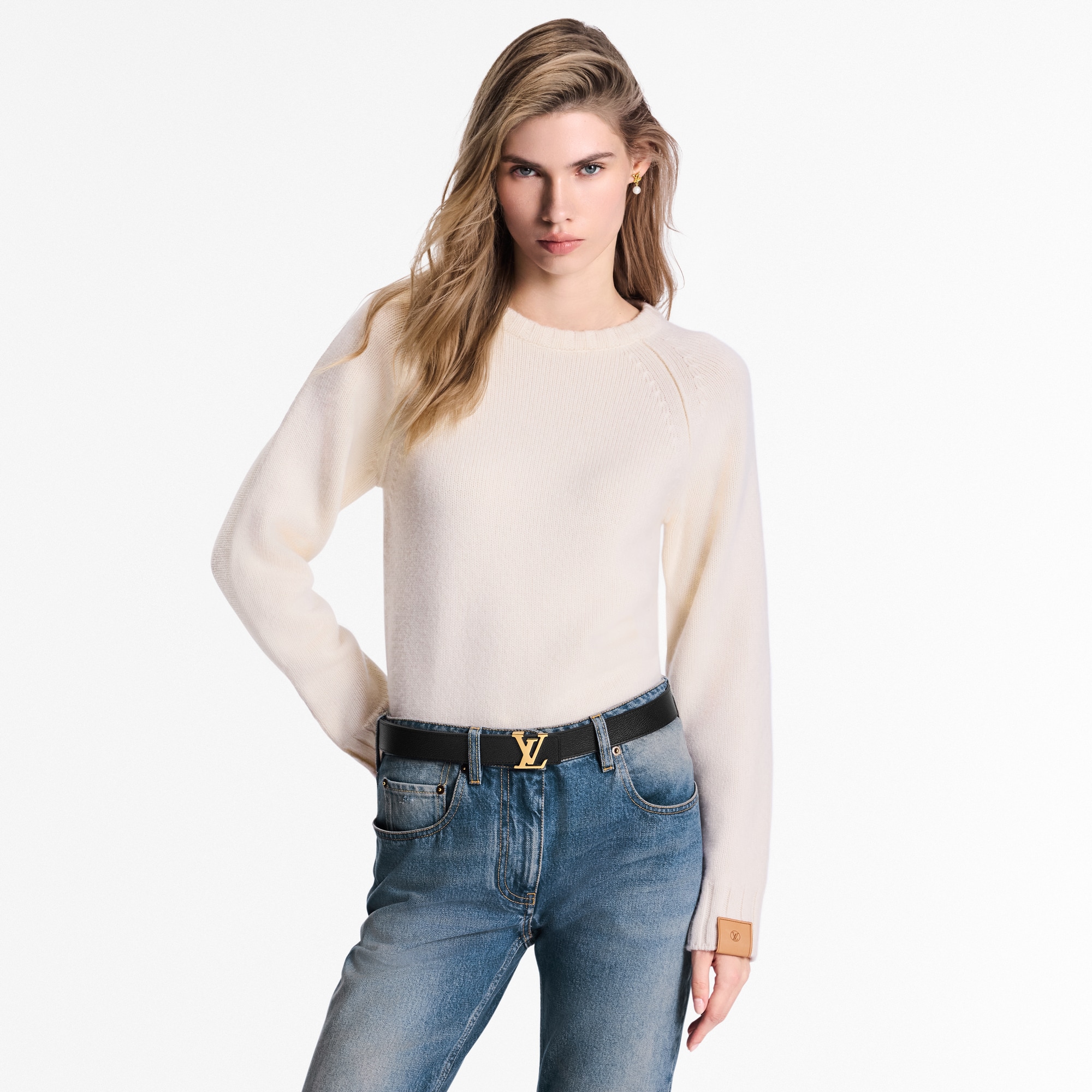 LV Initiales 30毫米雙面皮帶 Monogram 帆布 in 女士