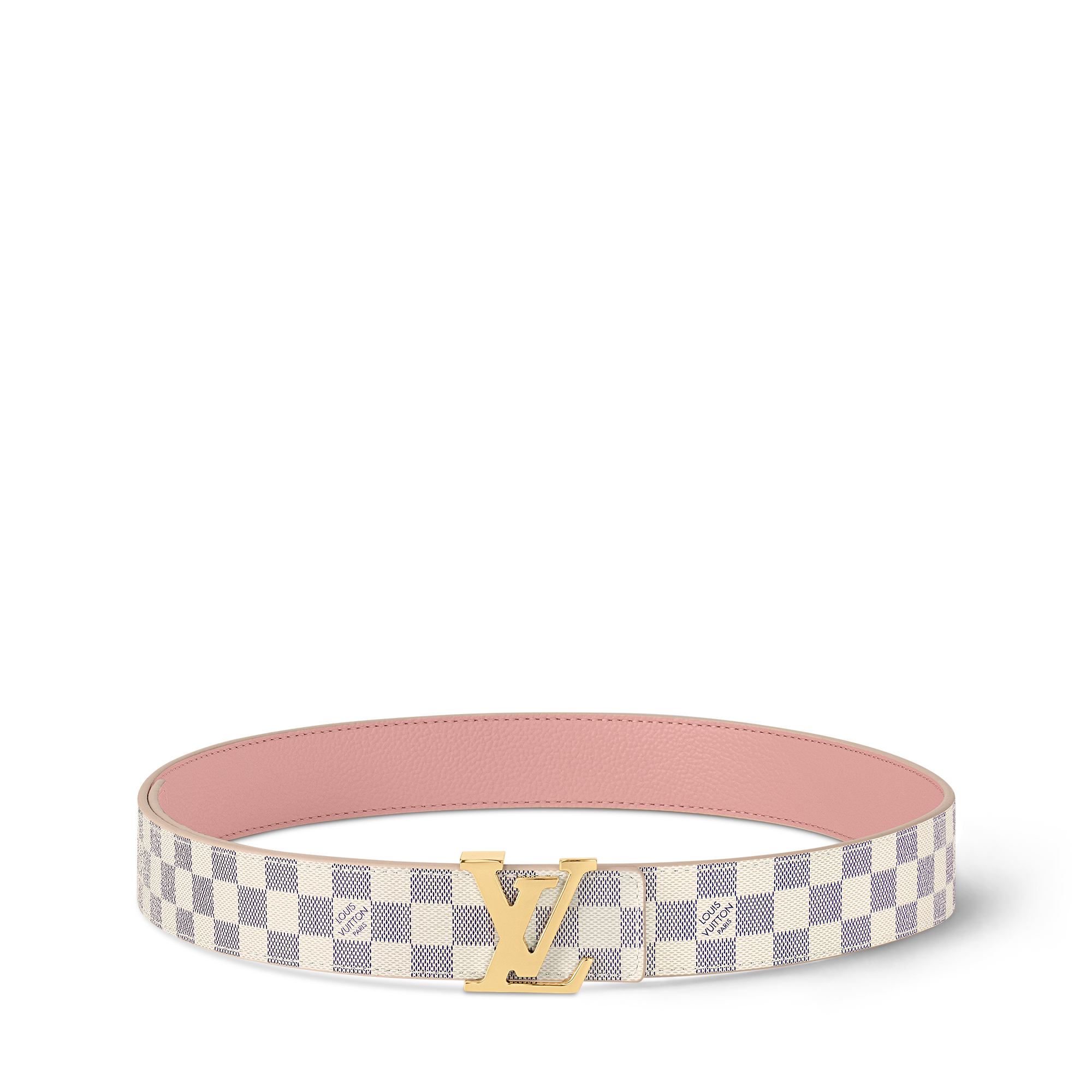 LV Initiales 30mm Reversible Belt Damier Azur Canvas in Women