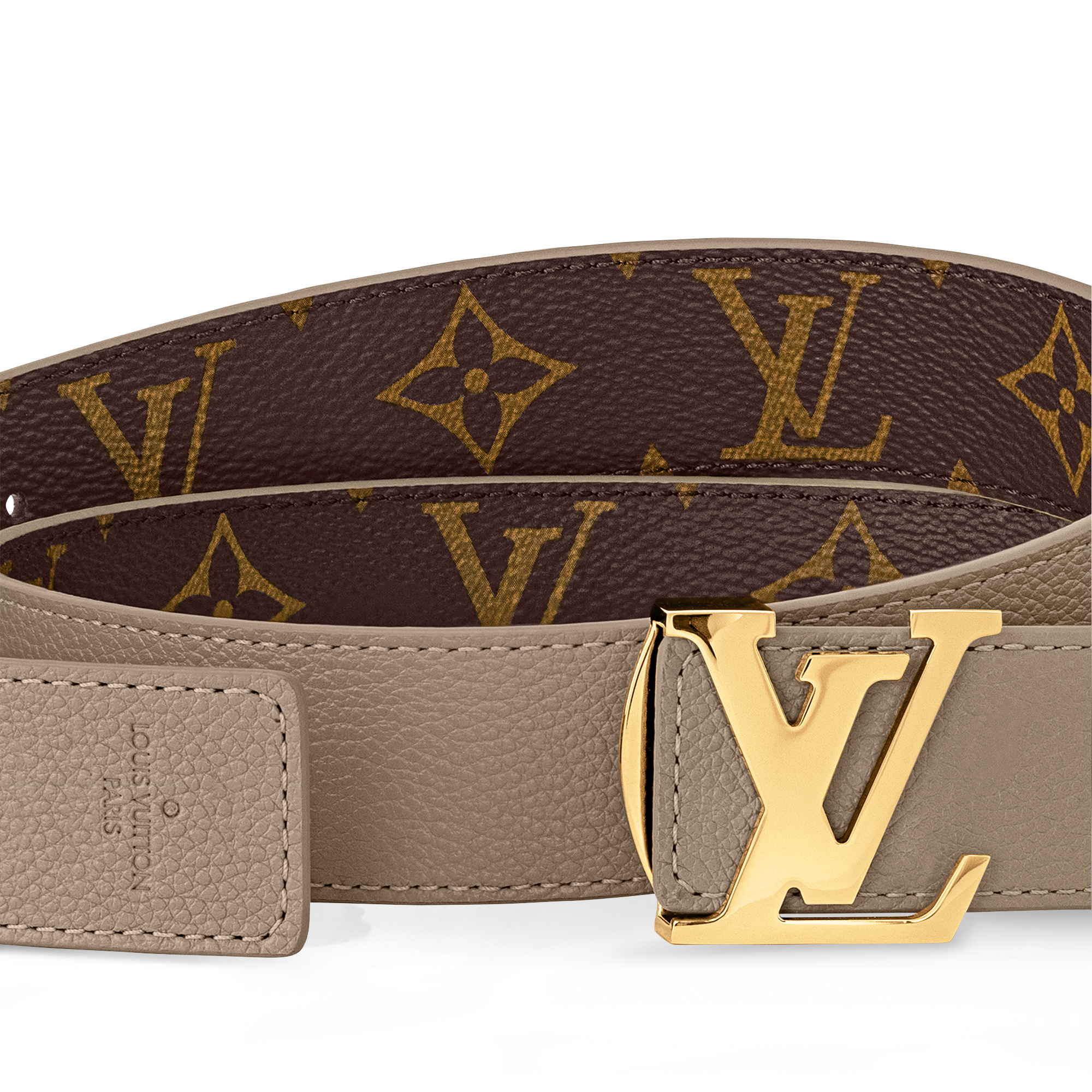 LV Initiales 30毫米雙面皮帶 Monogram 帆布 in 女士