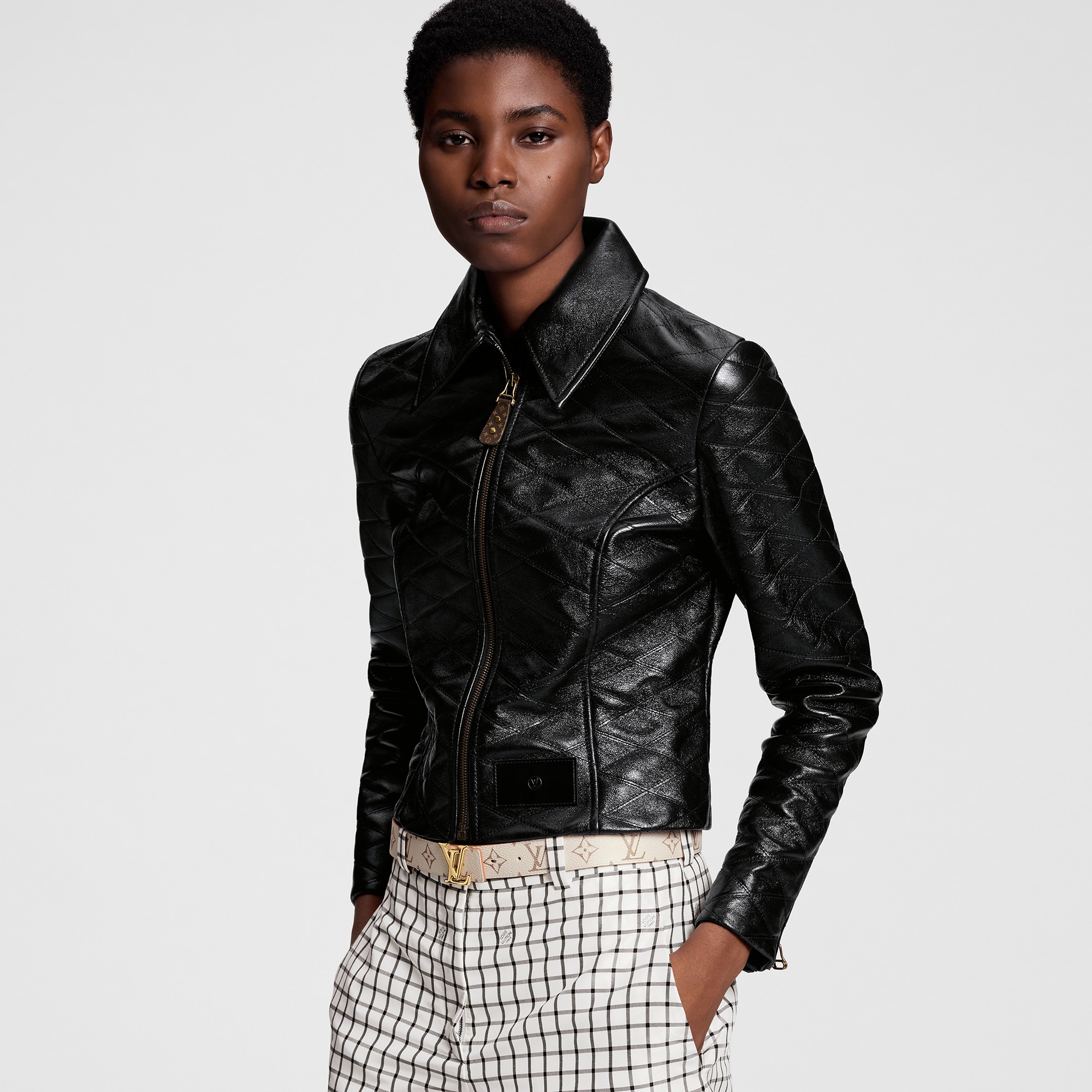 LV Iconic 30毫米雙面皮帶 Monogram Empreinte 皮革 in 女士