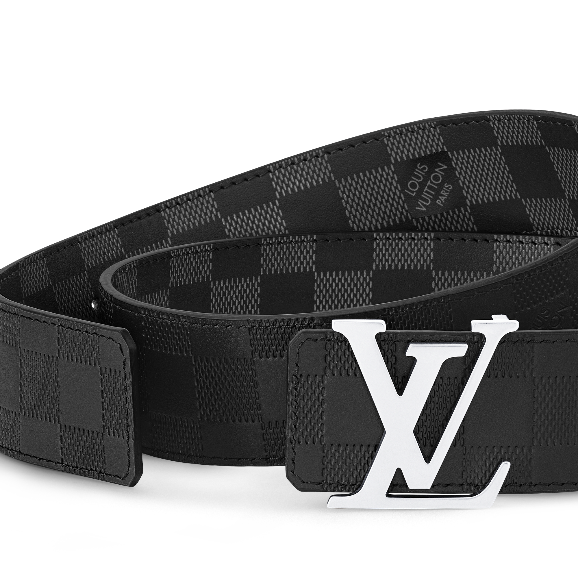 LV Initiales 40毫米雙面皮帶 Damier Infini 皮革 in 男士