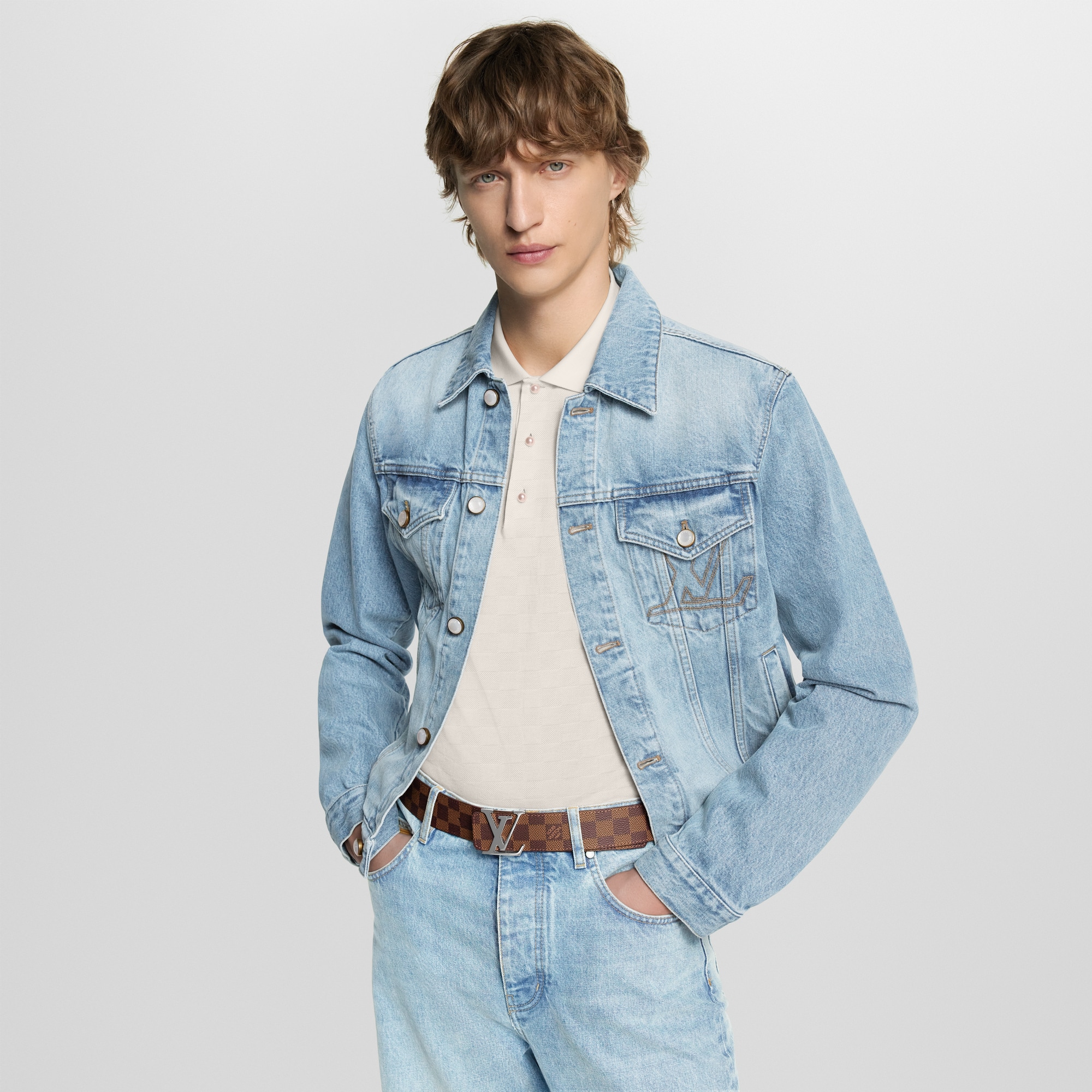 LV Initiales 40MM Reversible Belt Damier Graphite Canvas in Men