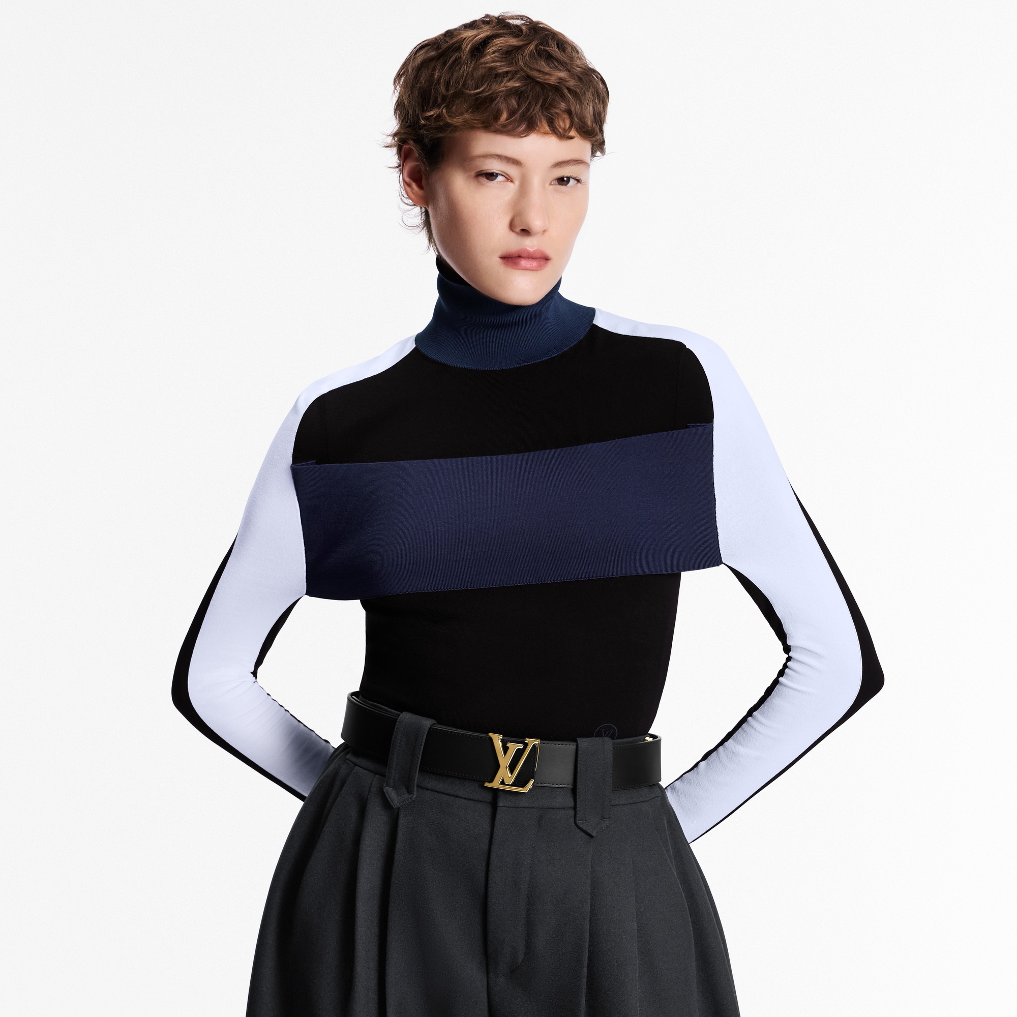 LV Initiales 40毫米雙面皮帶 Monogram 帆布 in 女士