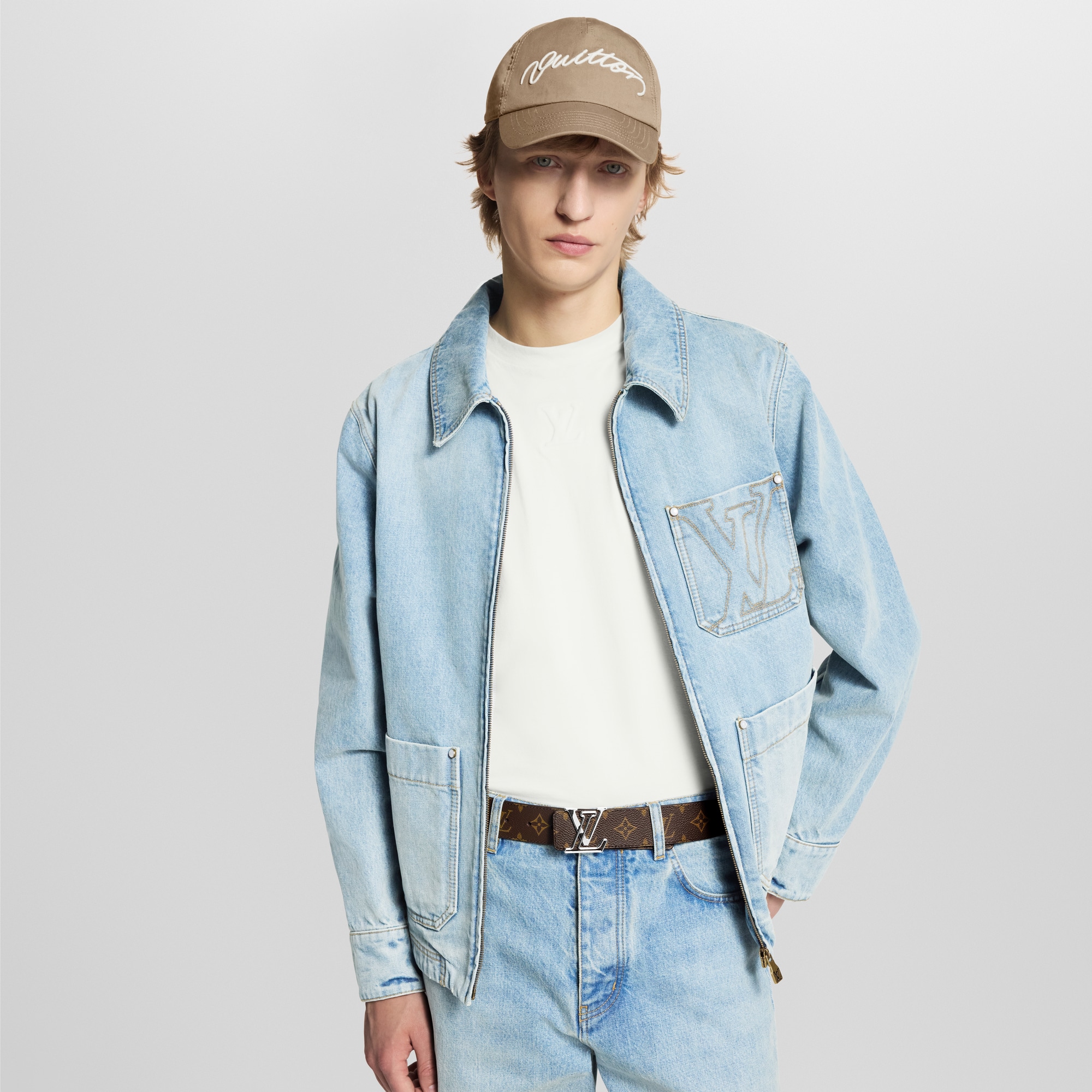 LV Line 40MM Reversible Belt Monogram Canvas in Men