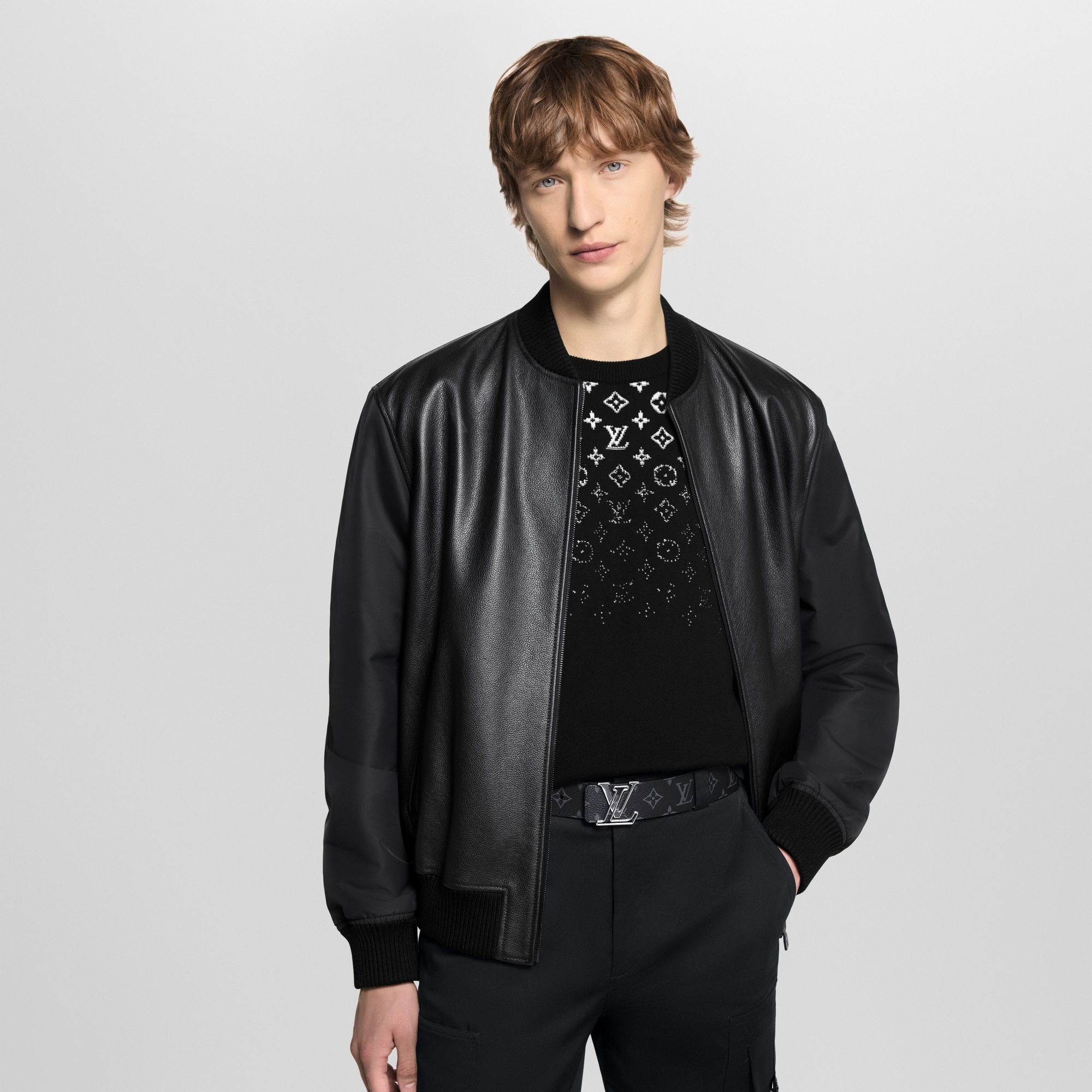 LV Line 40mm Reversible Belt Monogram Eclipse Canvas in Men