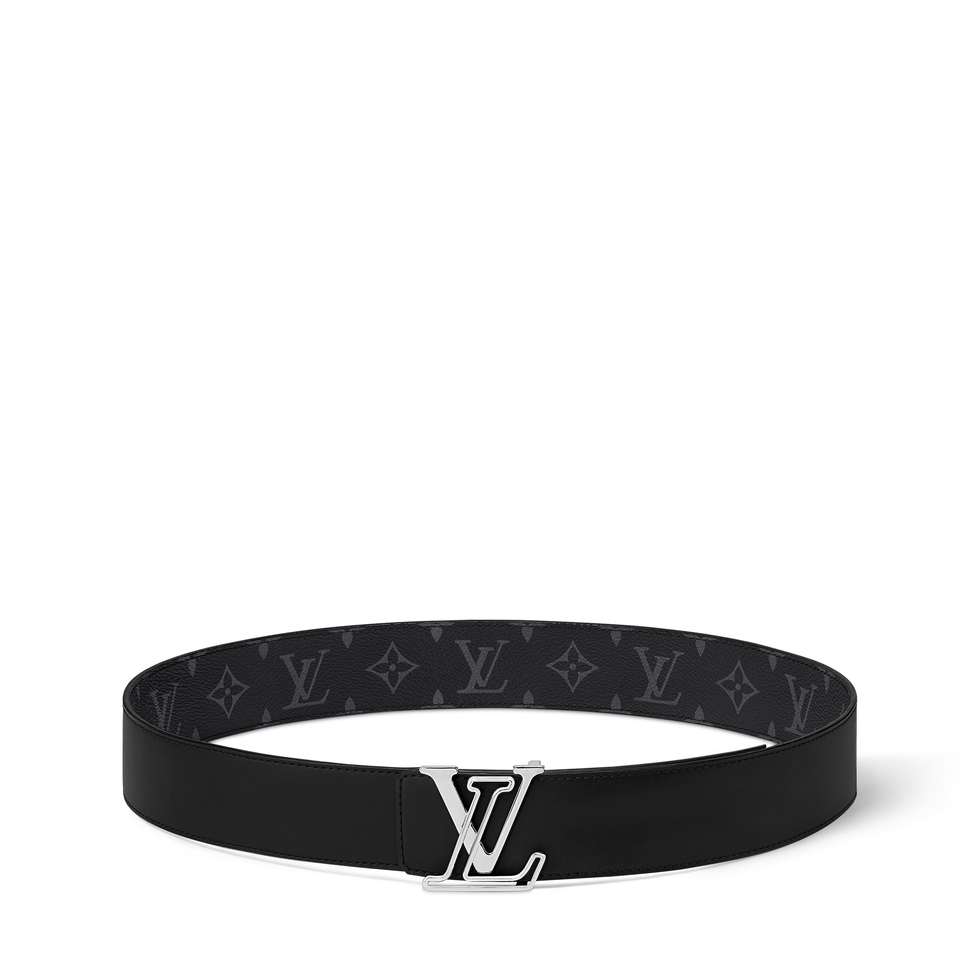 LV Line 40mm Reversible Belt Monogram Eclipse Canvas in Men