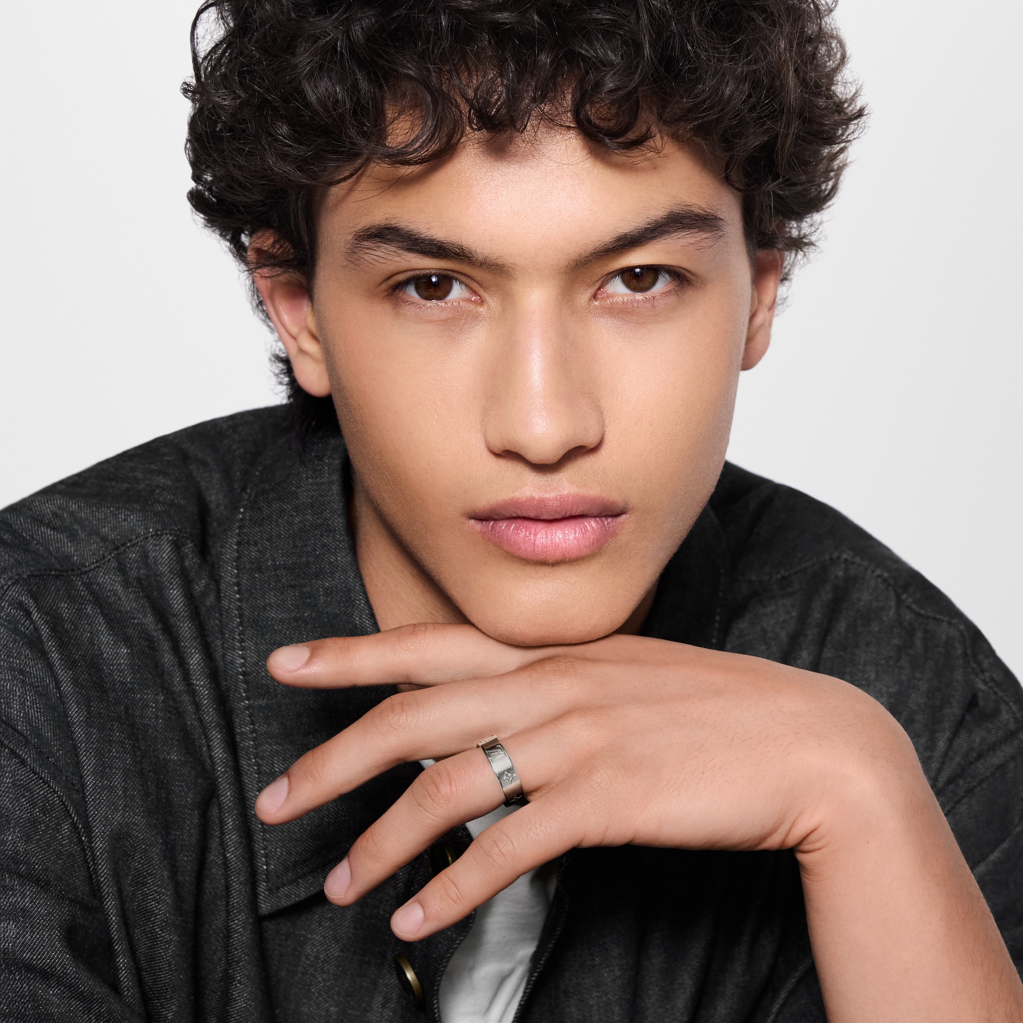 LV Mosaic Thin Ring . in Men