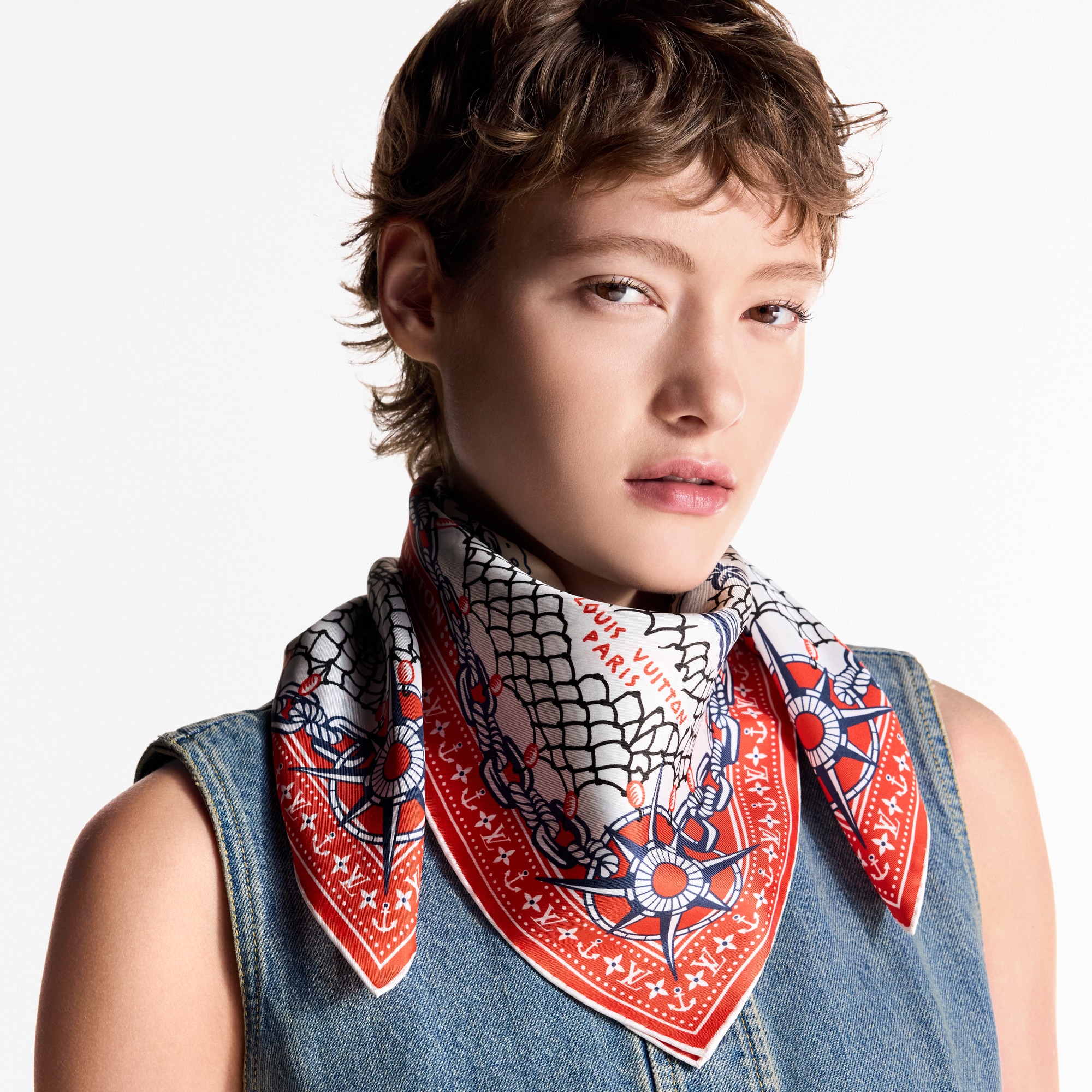 LV Ocean Treasure Map Square 70 . in Women