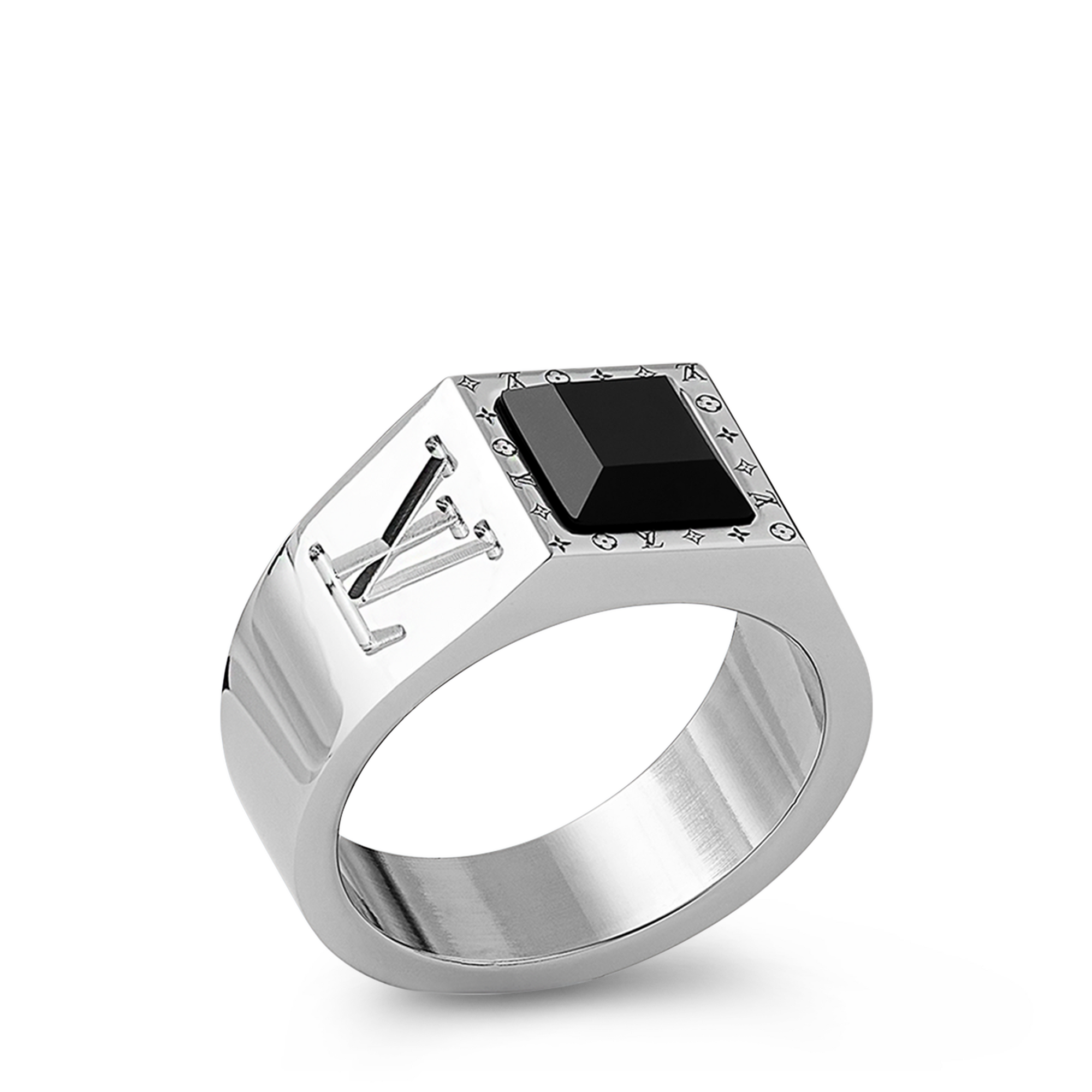 LV Onyx Signet Ring . in Men