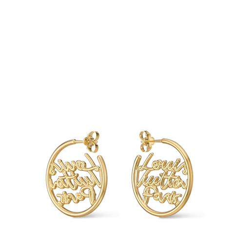 LV Script Hoops PM . in Women's Fashion Jewellery Earrings collections by Louis Vuitton (Product zoom)