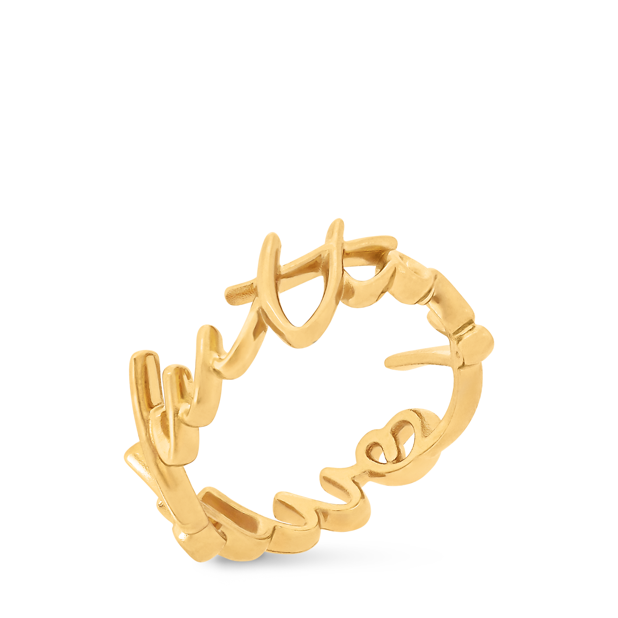 LV Script 戒指 . in 女士