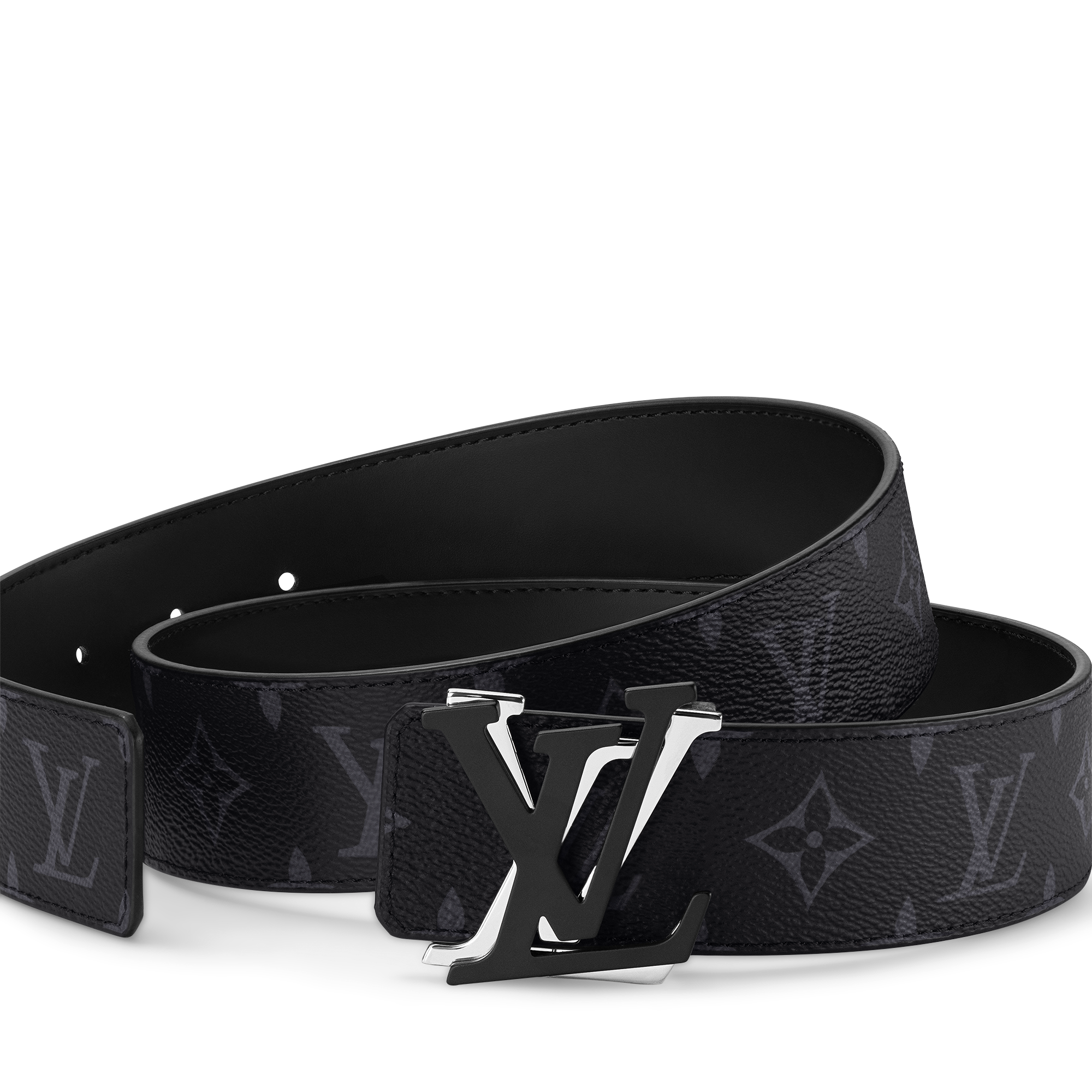 LV Shake 40mm Reversible Belt Monogram Eclipse Canvas in Men