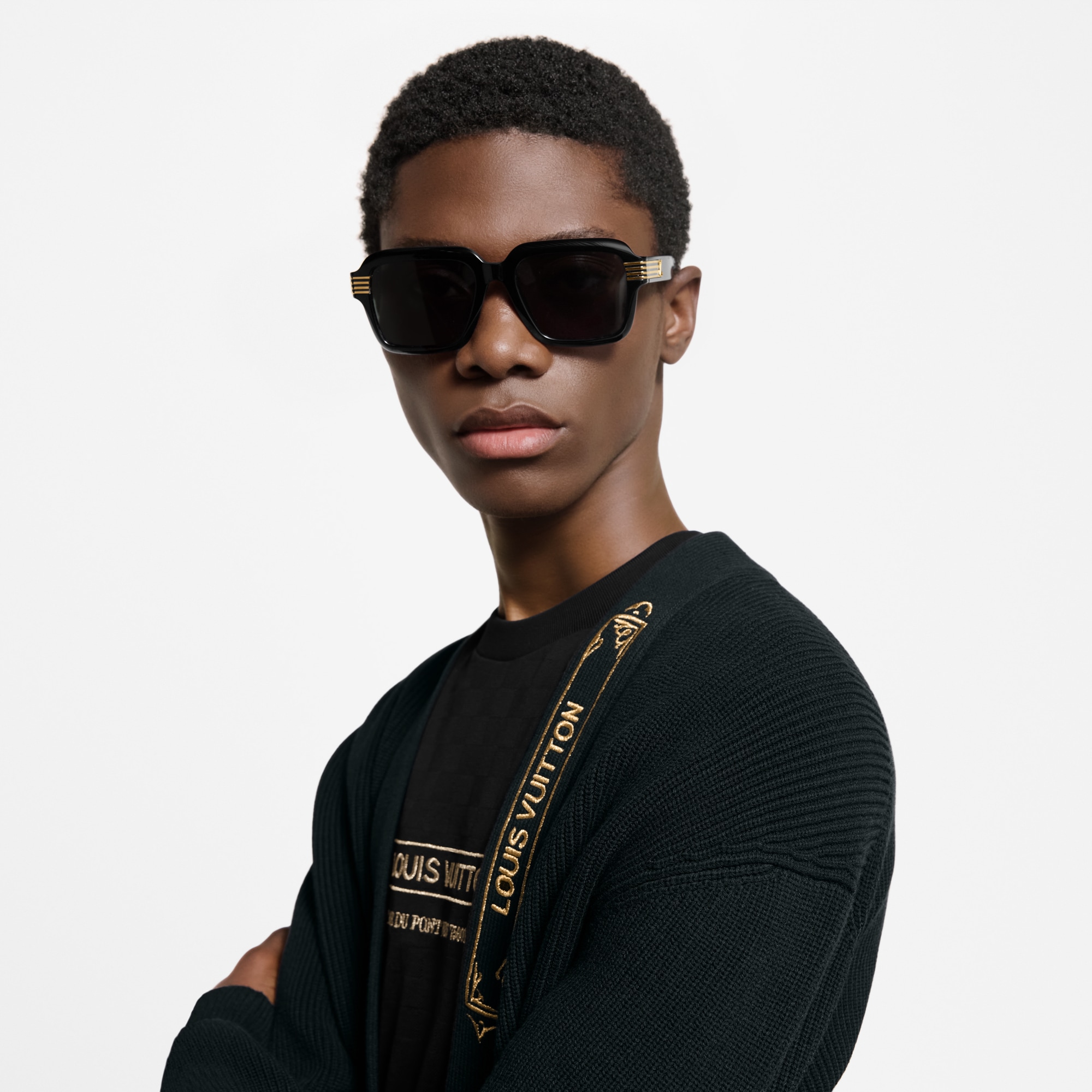 LV Slide Large Square Round 太陽眼鏡 . in 男士