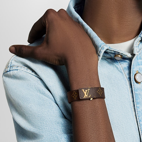 LV Slim Bracelet Monogram Canvas in Men's Fashion Jewellery Bracelets for Men collections by Louis Vuitton (Product zoom)