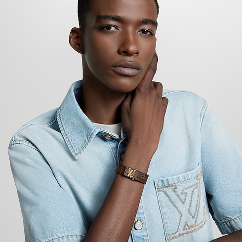 LV Slim Bracelet Monogram Canvas in Men's Fashion Jewellery Bracelets for Men collections by Louis Vuitton (Product zoom)