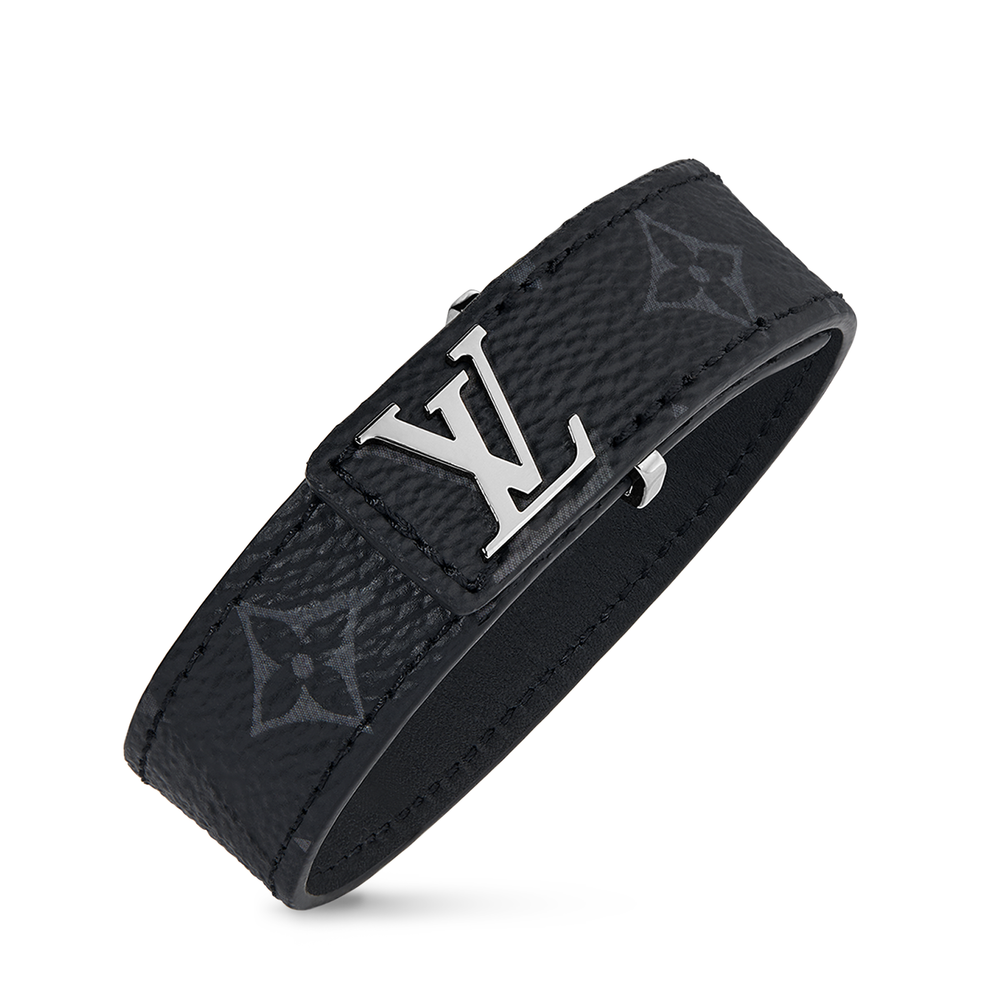 LV Slim 手環 Monogram Eclipse 帆布 in 男士