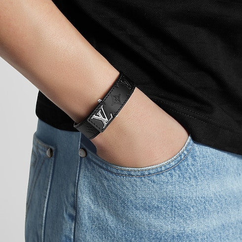 LV Slim Shadow Bracelet Monogram Shadow in Men's Fashion Jewellery Bracelets for Men collections by Louis Vuitton (Product zoom)